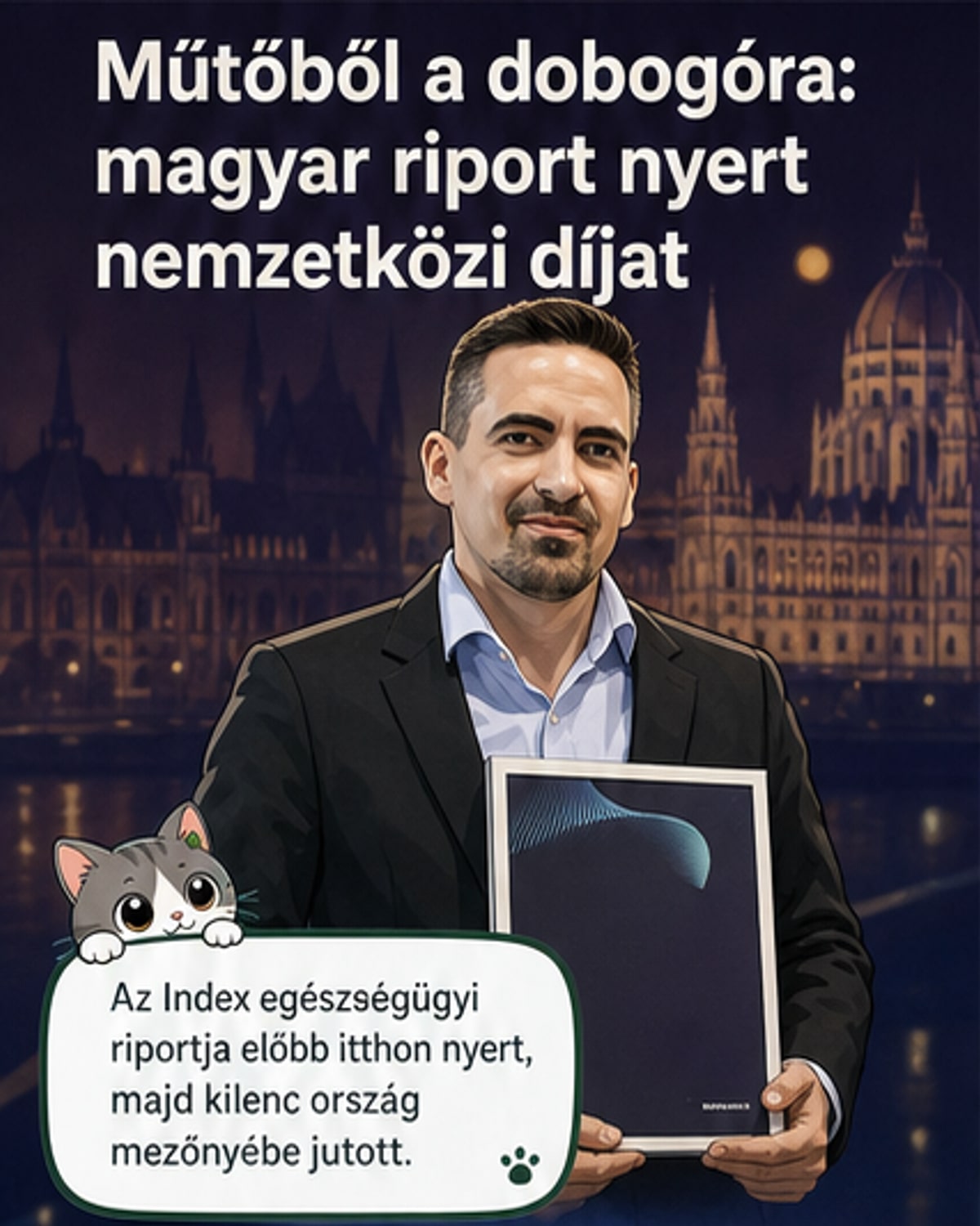 Magyar riporter díjat nyert robotműtétről