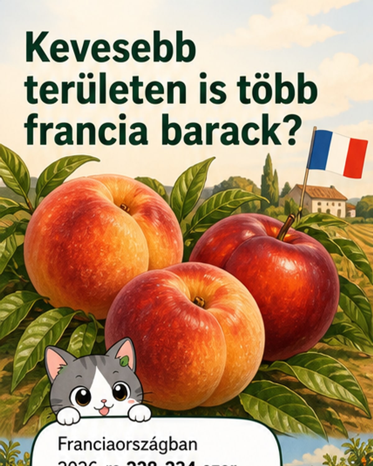 Franciaország őszibarack-termése nő
