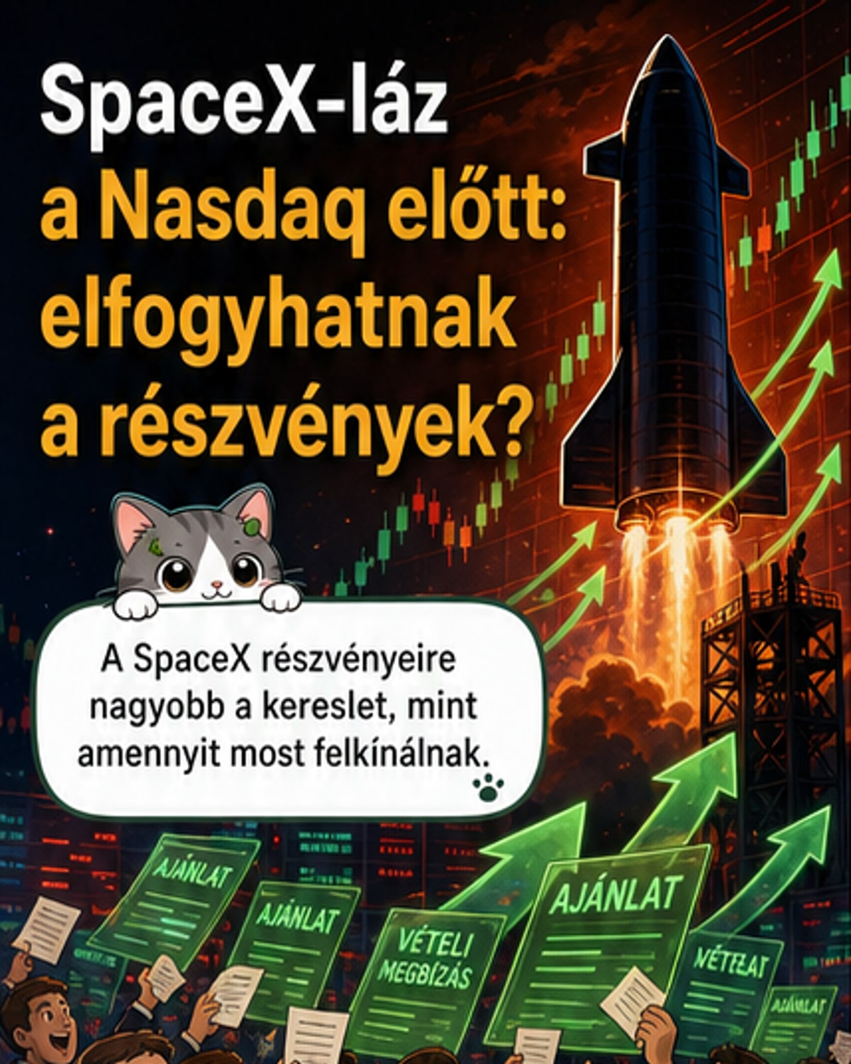 Spacex részvénykibocsátása óriási érdeklődést kelt