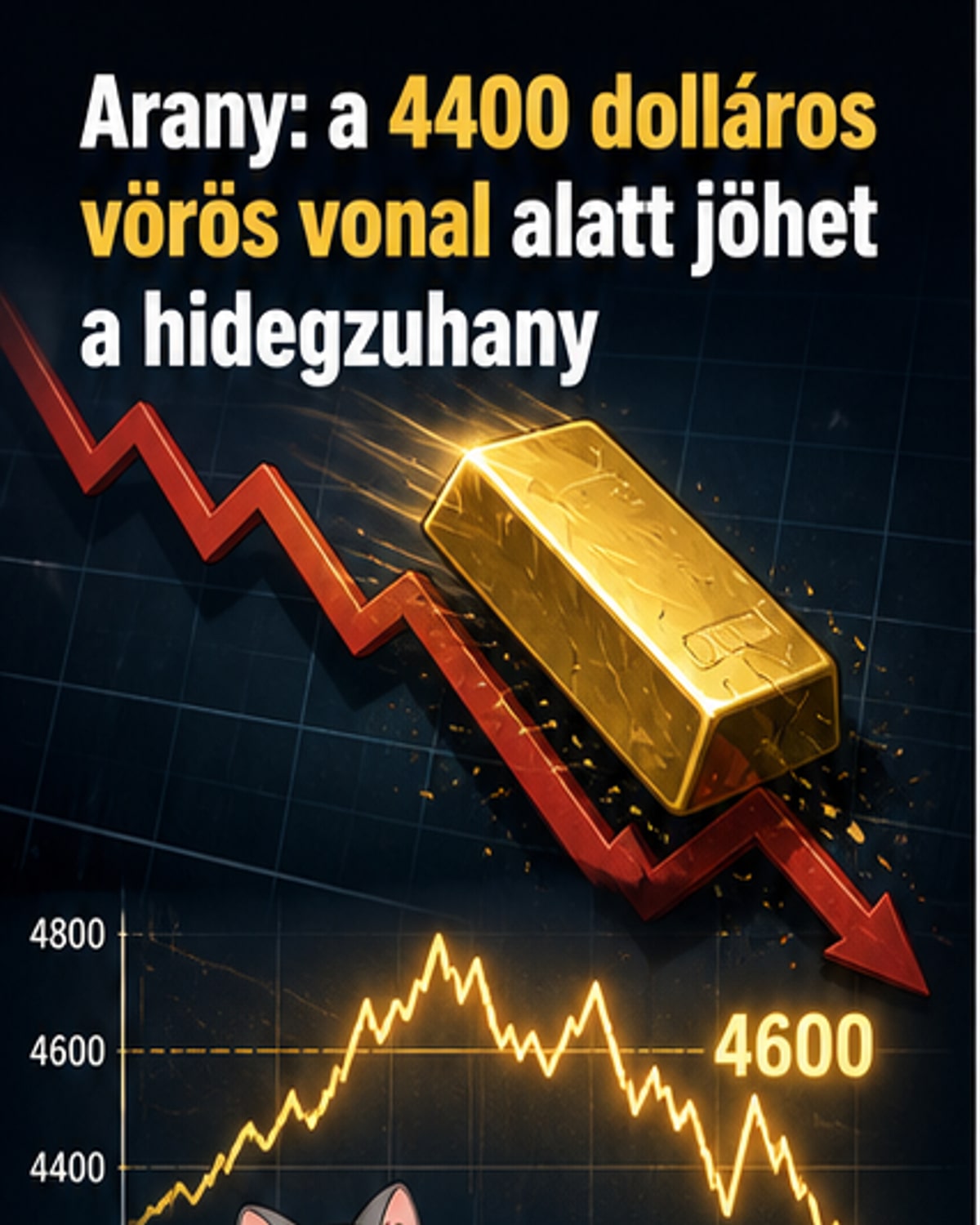 Aranyár: 4000 dollárig zuhanás?