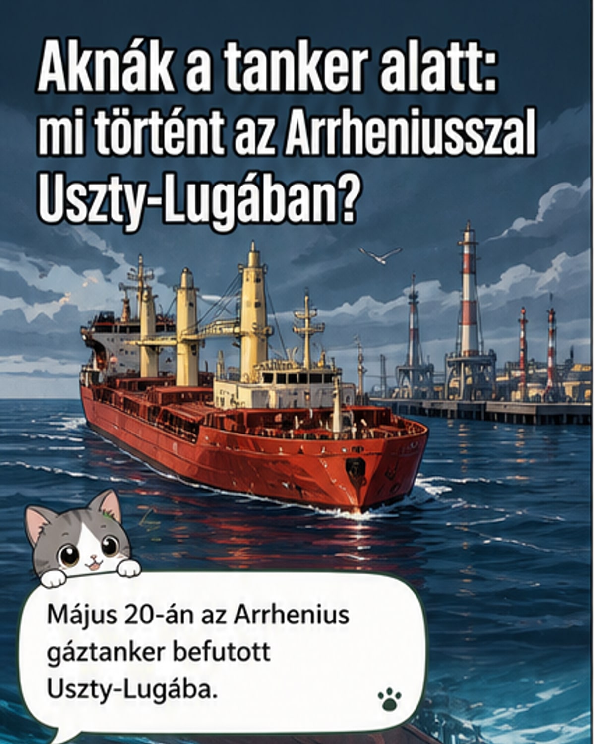 Mágneses aknákat találtak egy gáztankeren