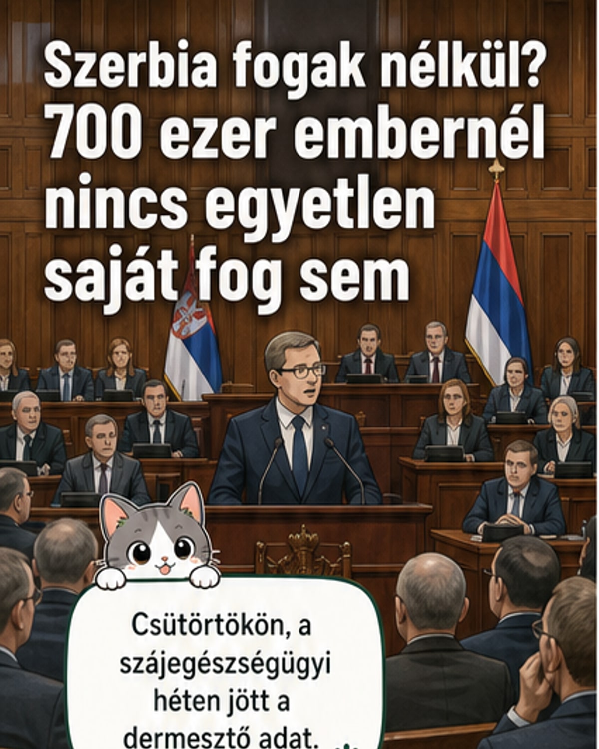 Szerbiában 700 ezer embernek nincs foga
