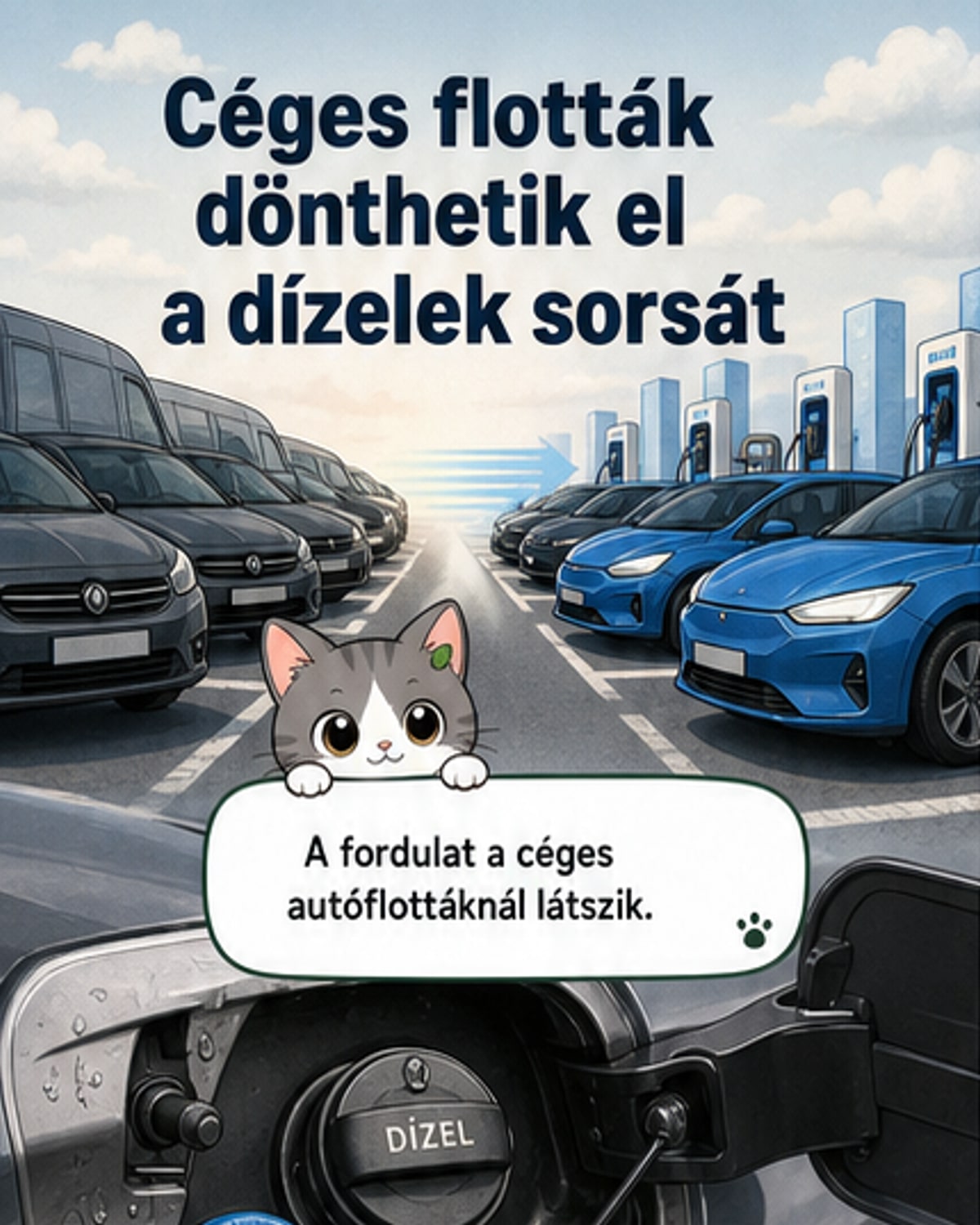 Céges flották elhagyják a dízelt