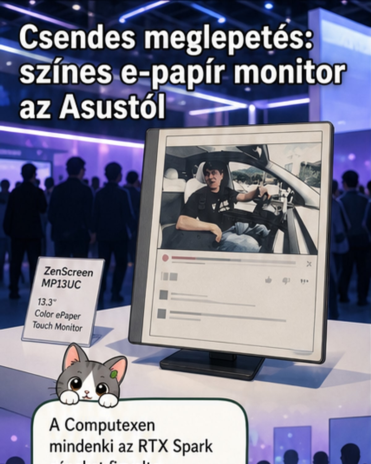 Asus mutatott egy színes e-papír kijelzőt