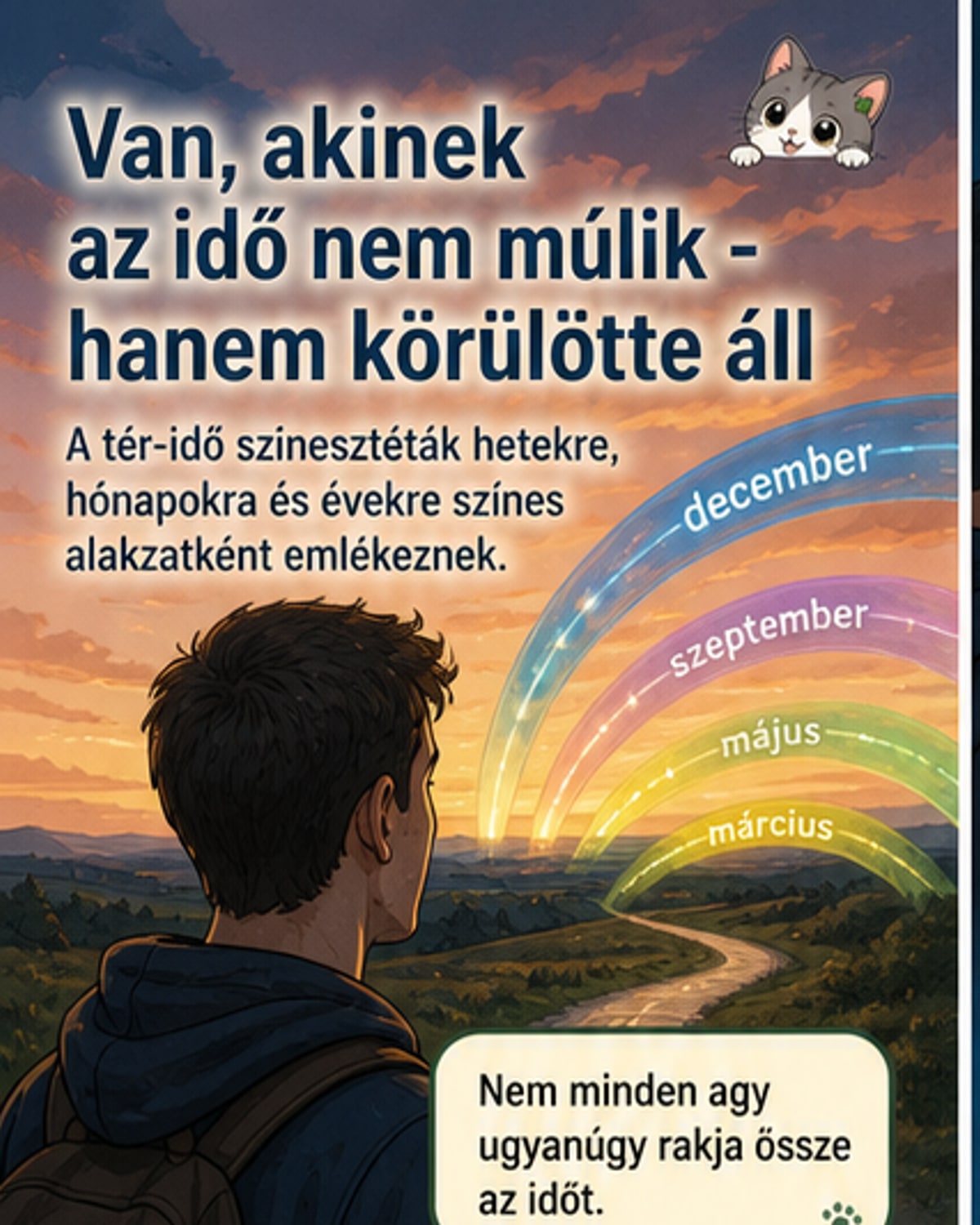 Az idő színes térképe a szinesztéták agyában