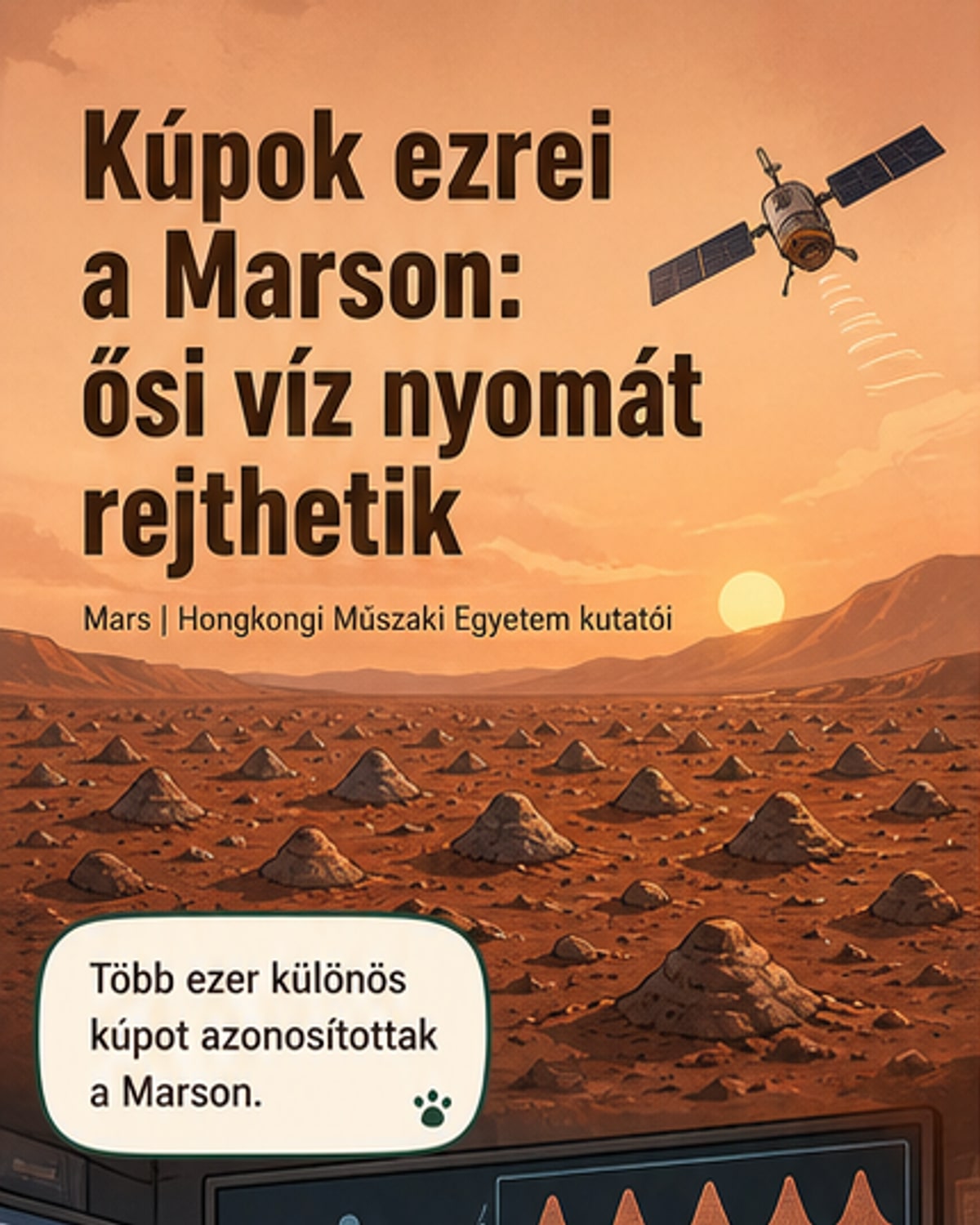 Több ezer kúp a Marson – nem tűz, hanem iszap volt