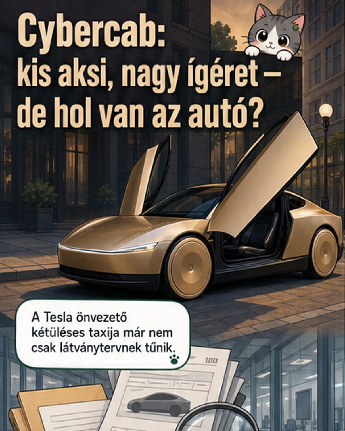 Cybercab: 472 km valós hatótáv?