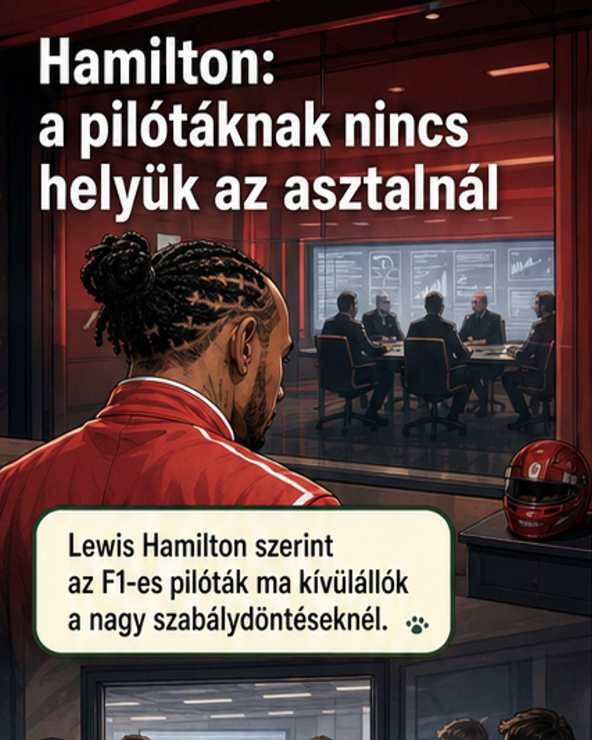 Hamilton: A pilótáknak is helyük kellene legyen az asztalnál