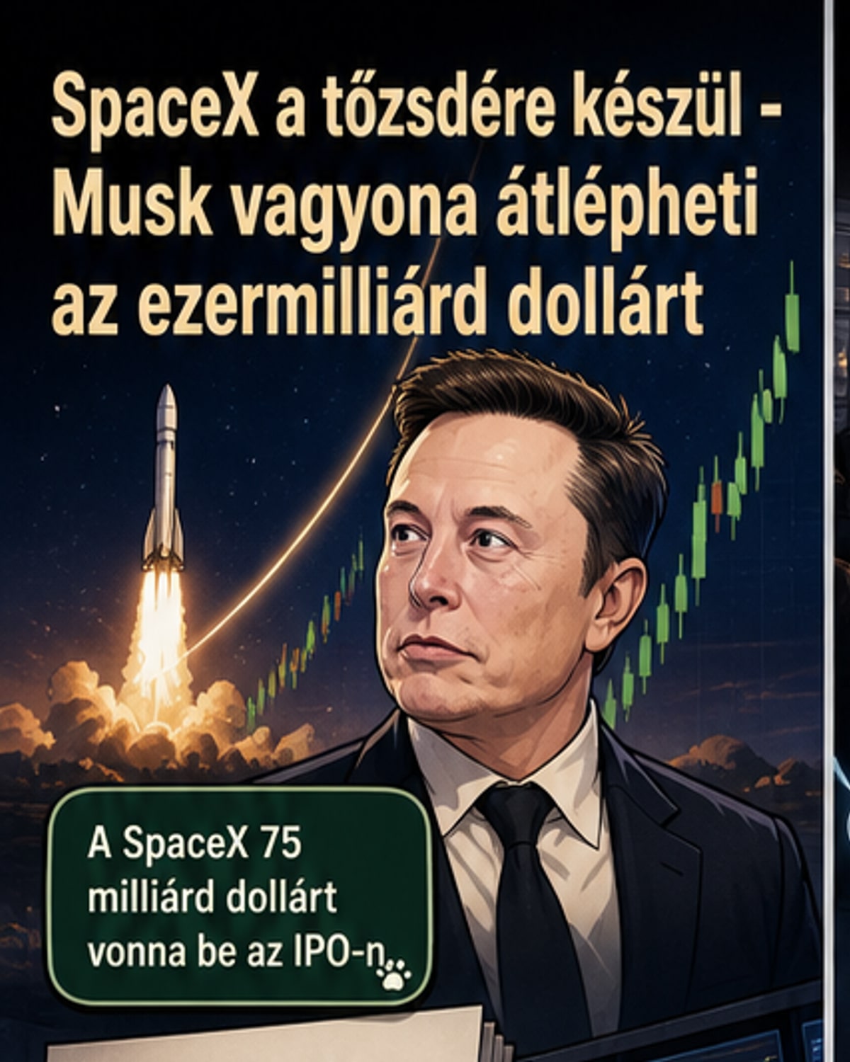 SpaceX tőzsdére megy, Musk vagyona áttöri az ezermilliárdot