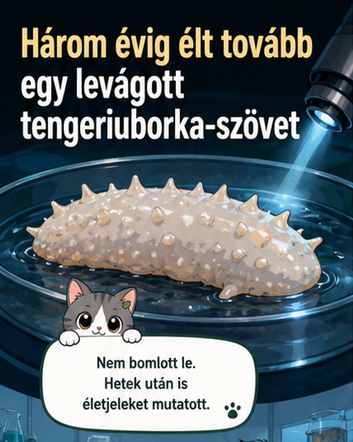 Él tovább darabokra vágható tengeri uborka