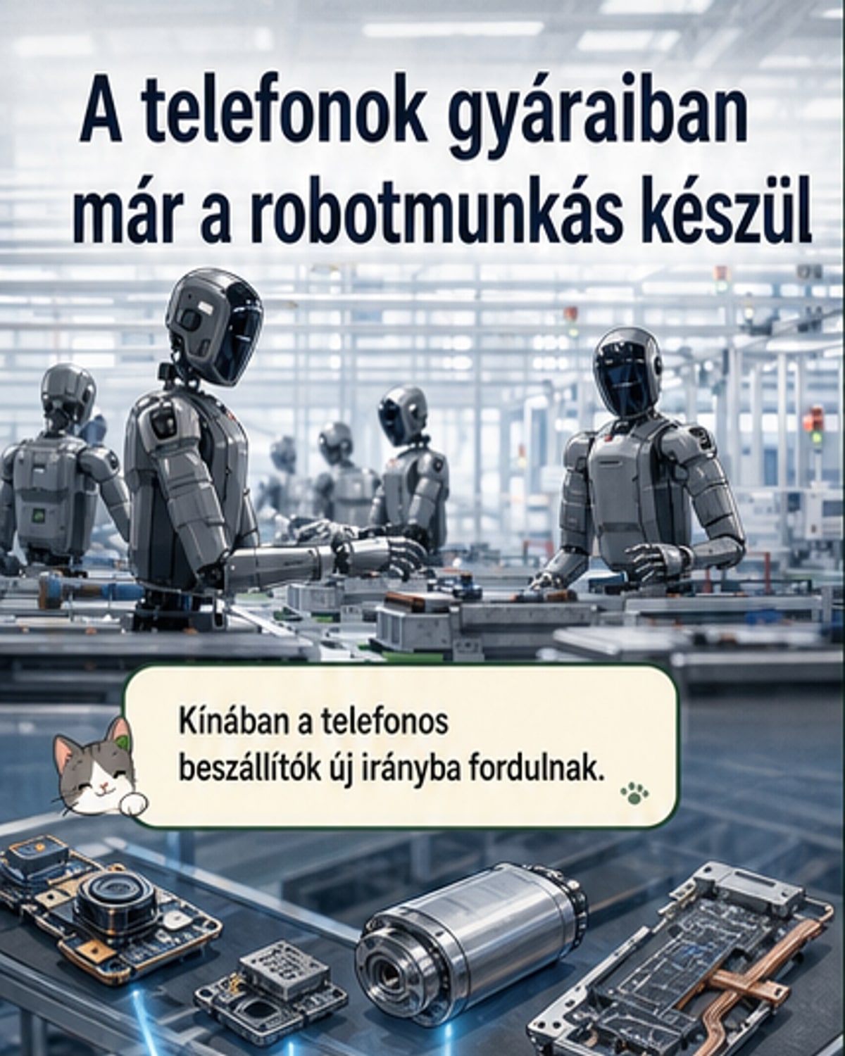Kína robotokat gyárt, amelyek helyettesíthetnek