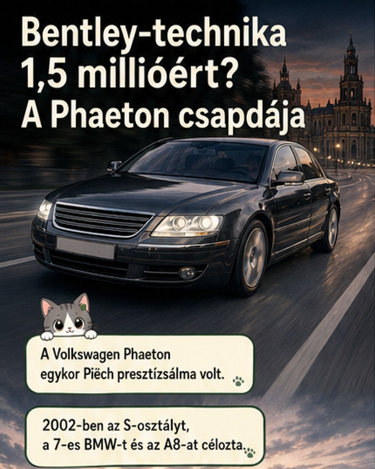 Luxus VW 3 millióból: Bentley technika olcsón
