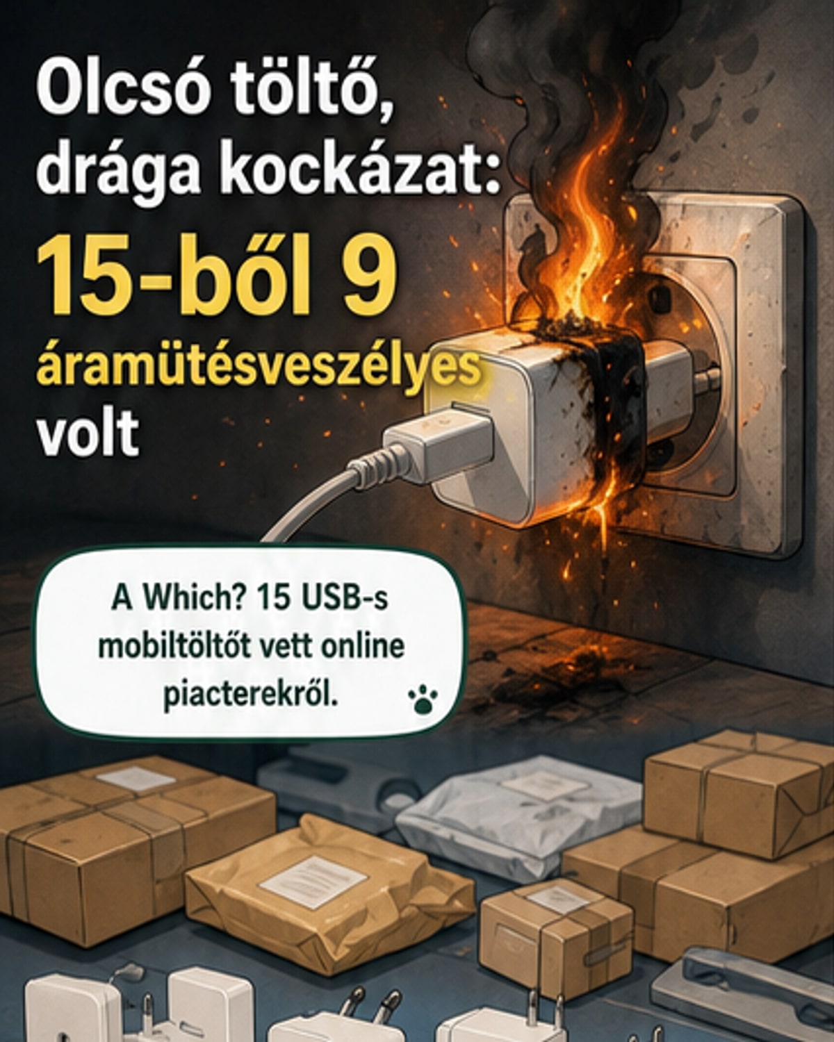 Hamis töltők: tűz, robbanás, áramütés