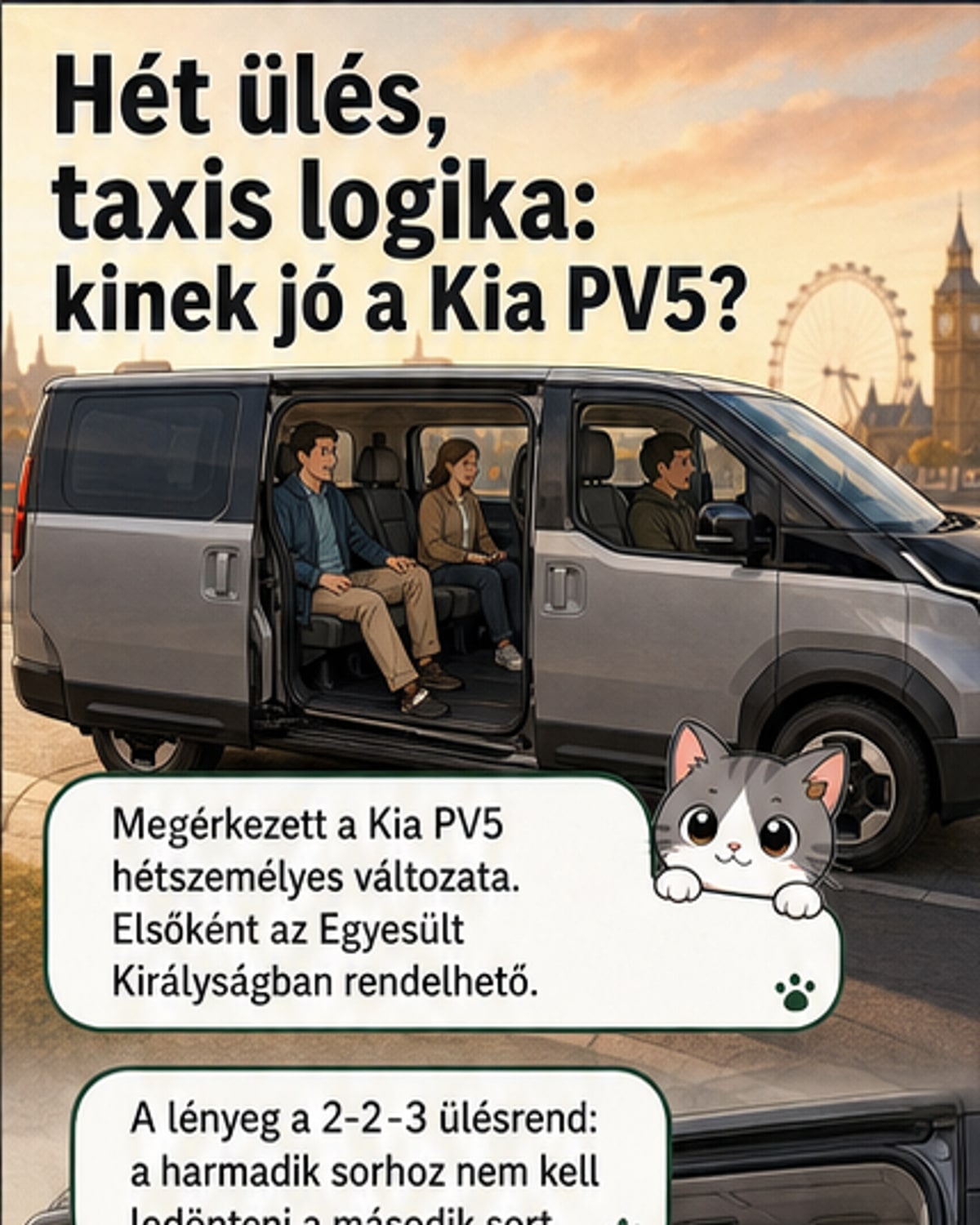 Megérkezett a hétüléses Kia PV5