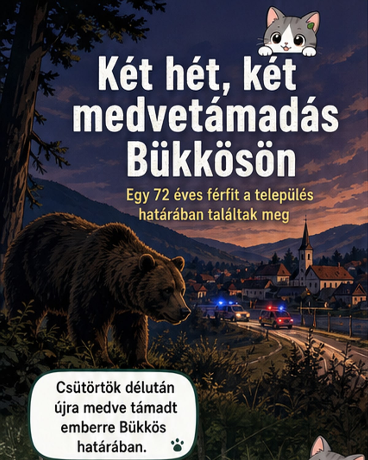 Két medvetámadás egy hónapon belül