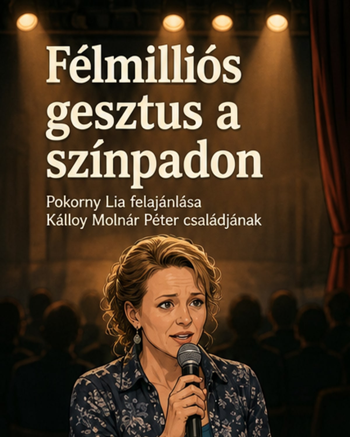 Pokorny Lia adományt ajánlott fel Kálloy Molnár Péter családjának