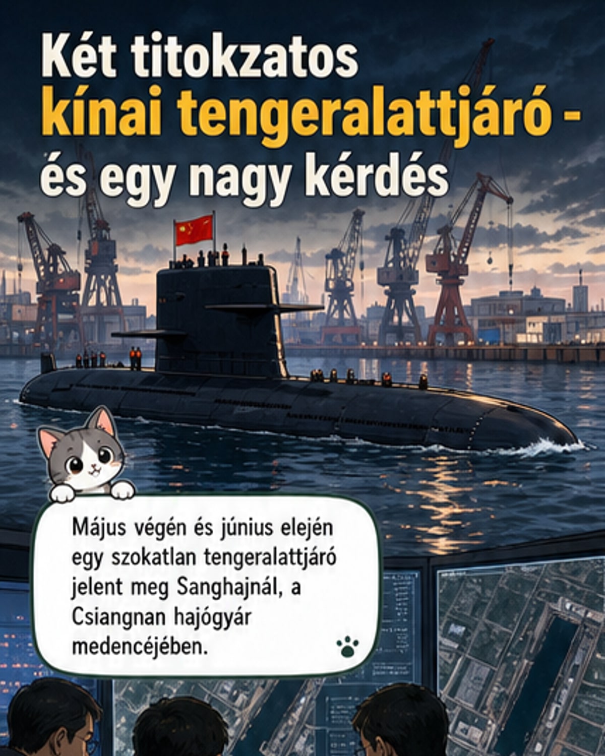 Kína új titokzatos tengeralattjárója