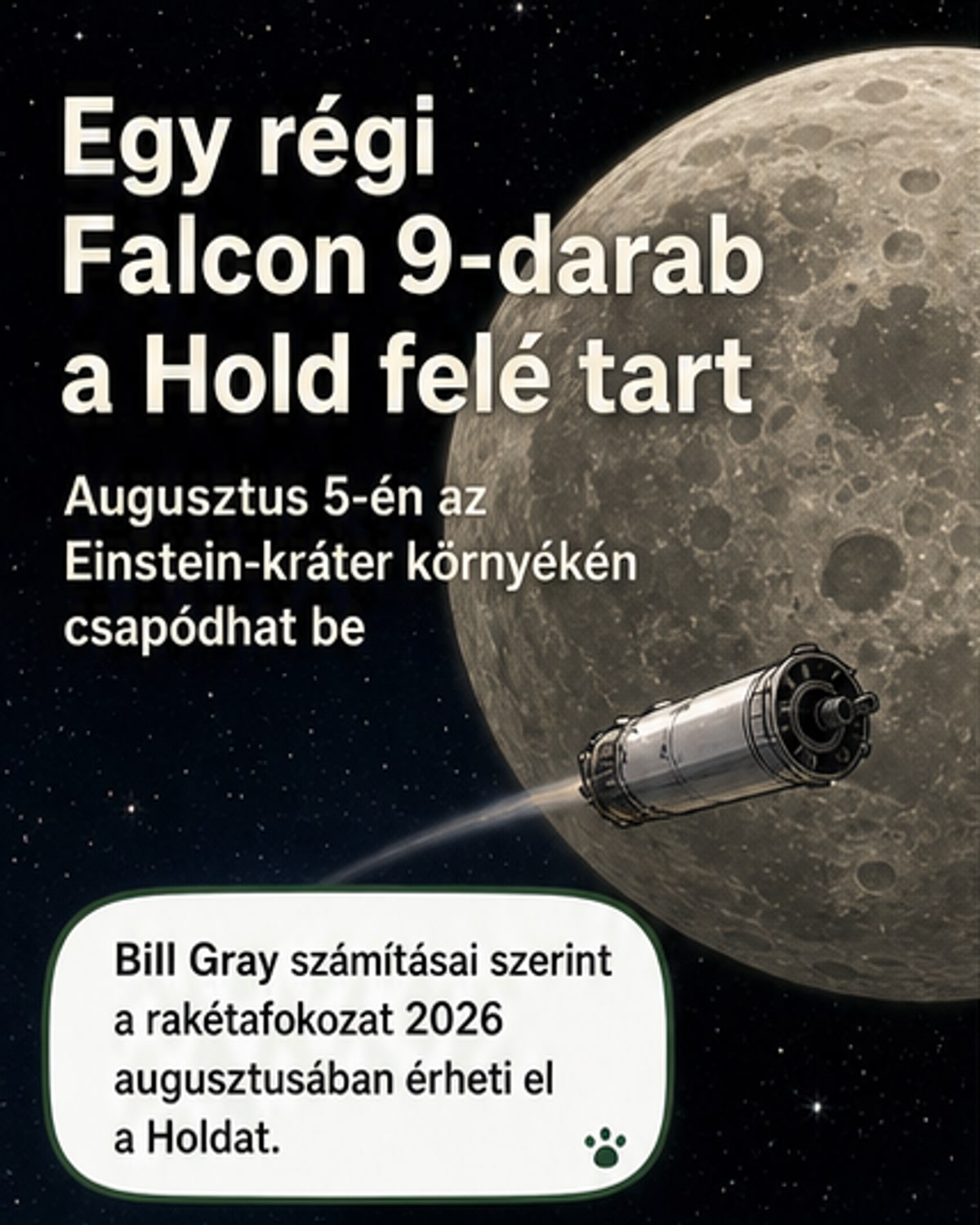 Űrszemét csapódik a Holdba