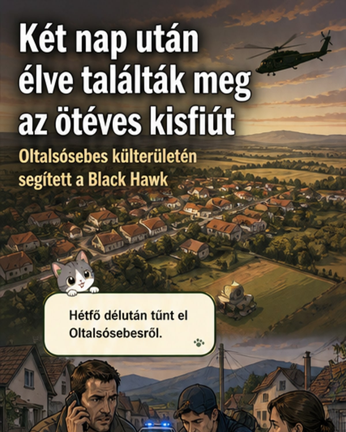 Élve találták meg a 48 órája eltűnt kisfiút