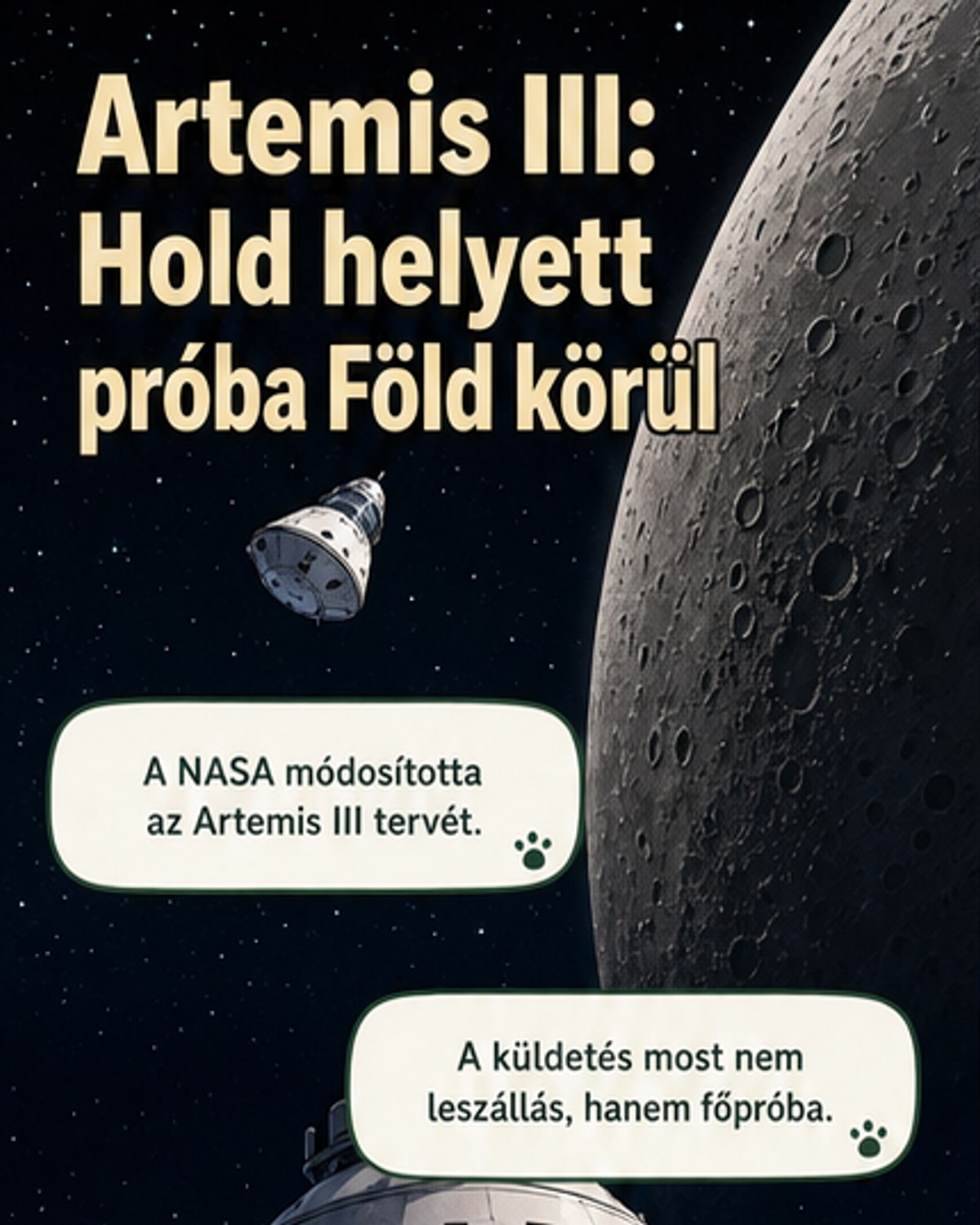Új terv a NASA Artemis III küldetésére