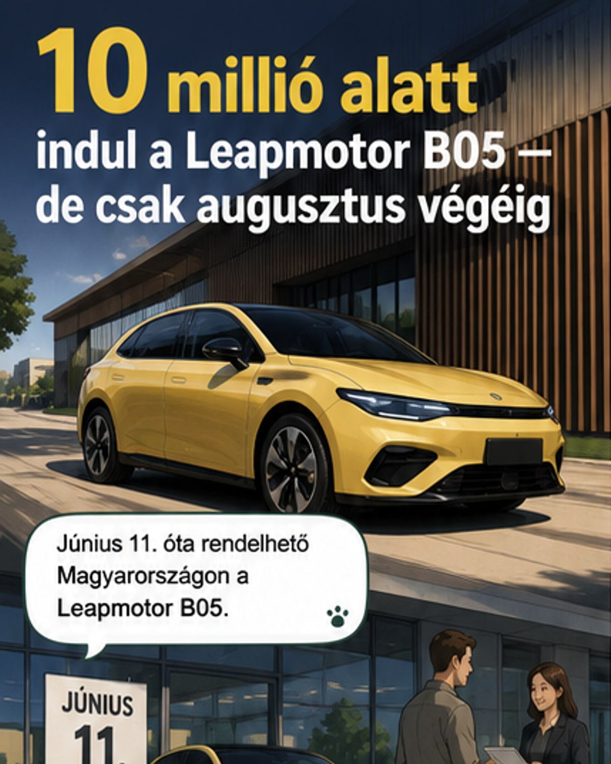 10M alatt érkezik a sportos kínai elektromos