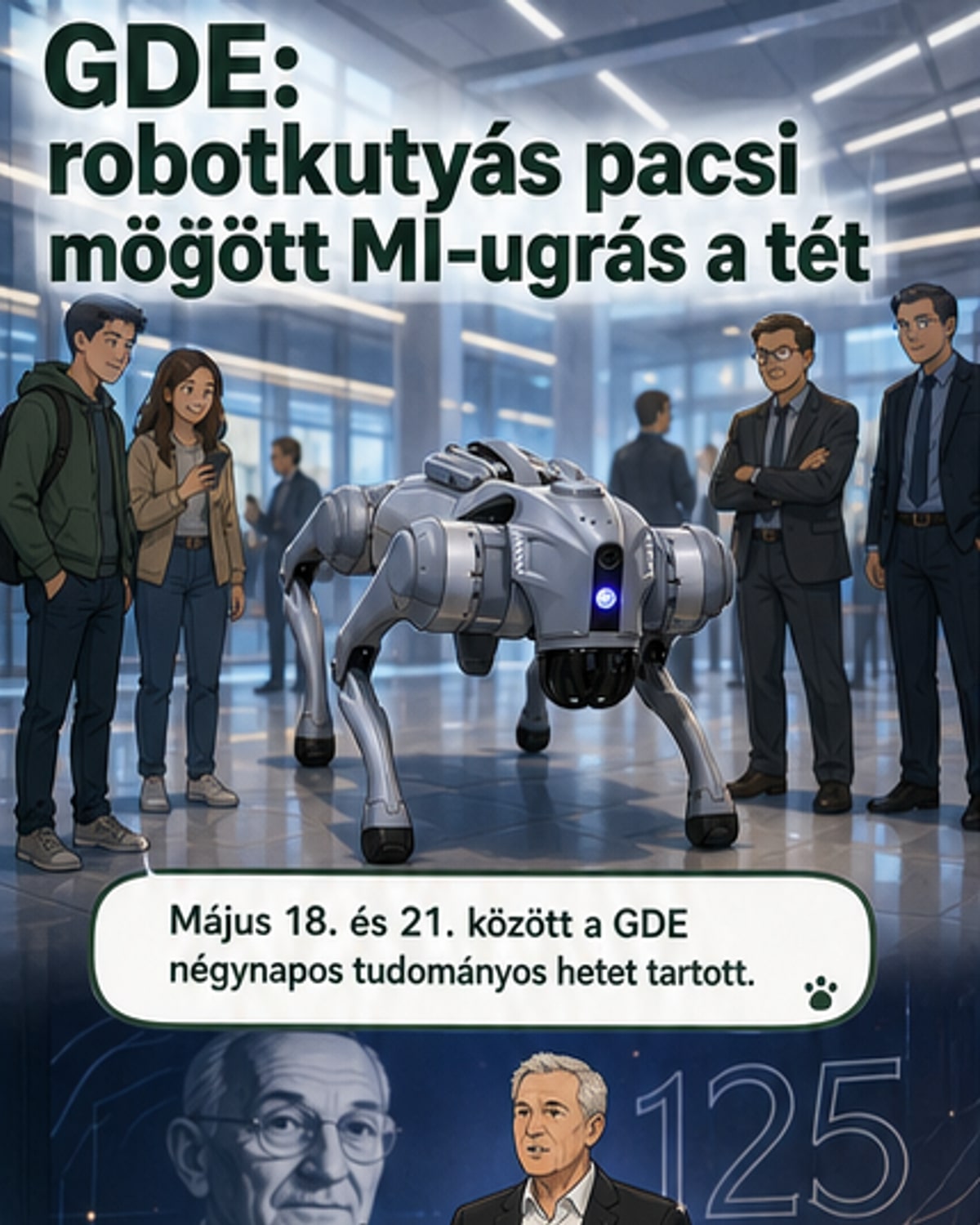 Robotkutyával pacsiztak az egyetemen