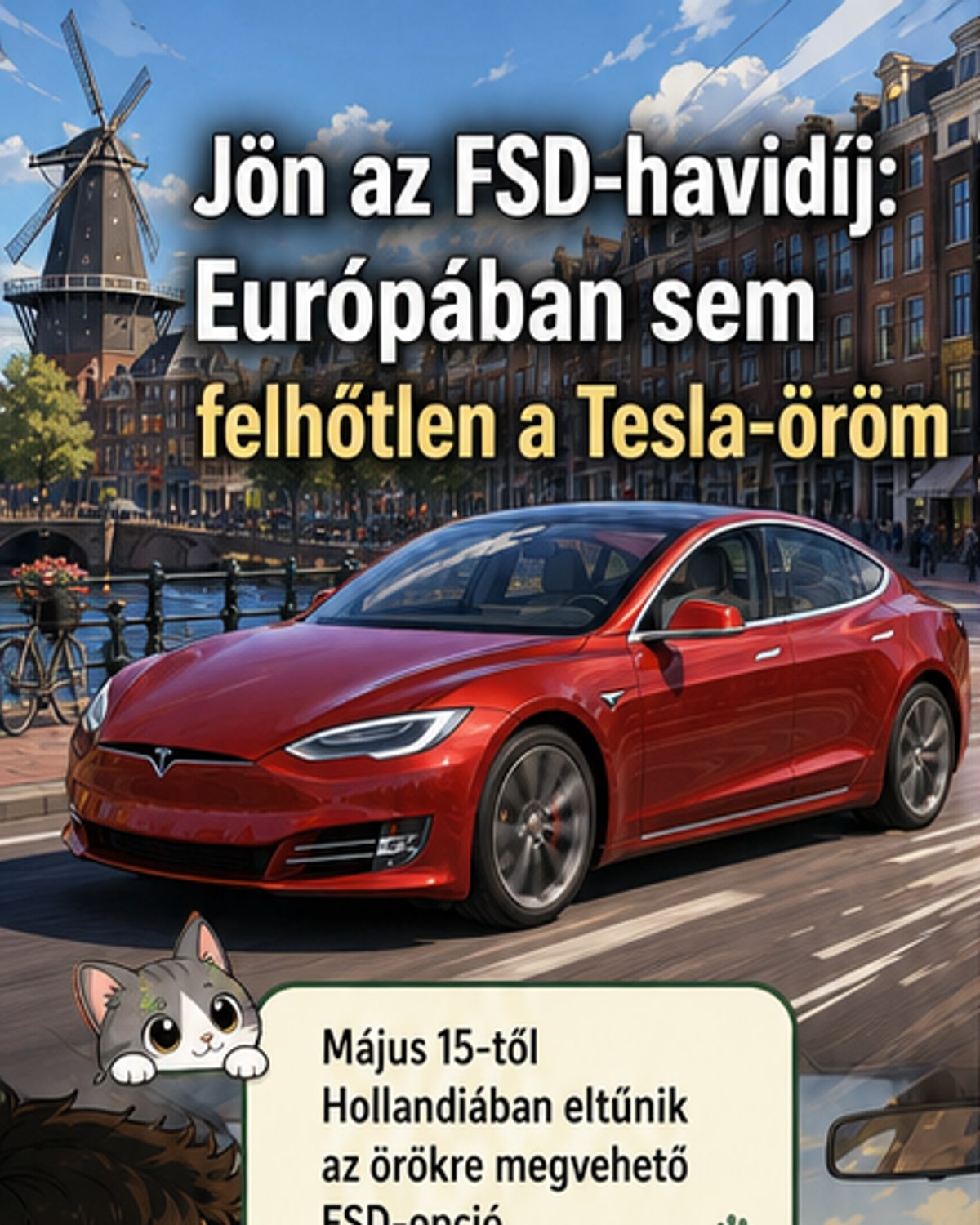 Tesla FSD most havidíjas lesz
