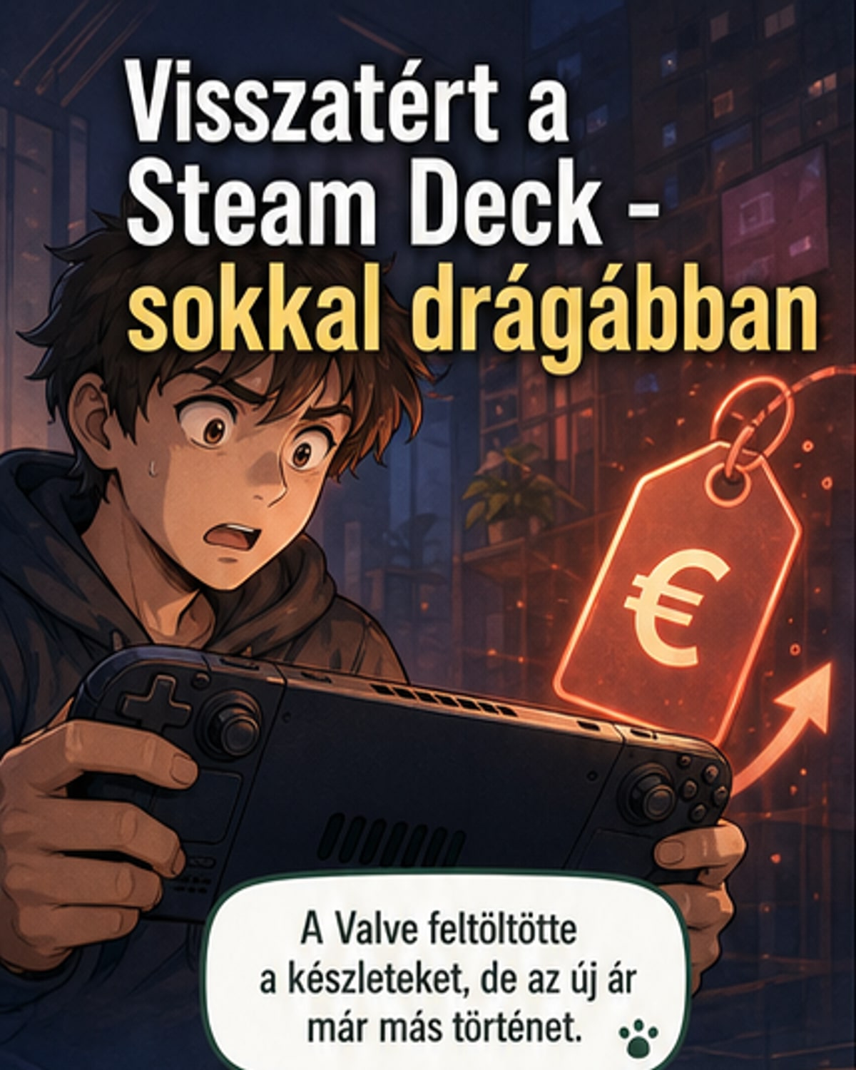 Drasztikus áremelés a Steam Decknél