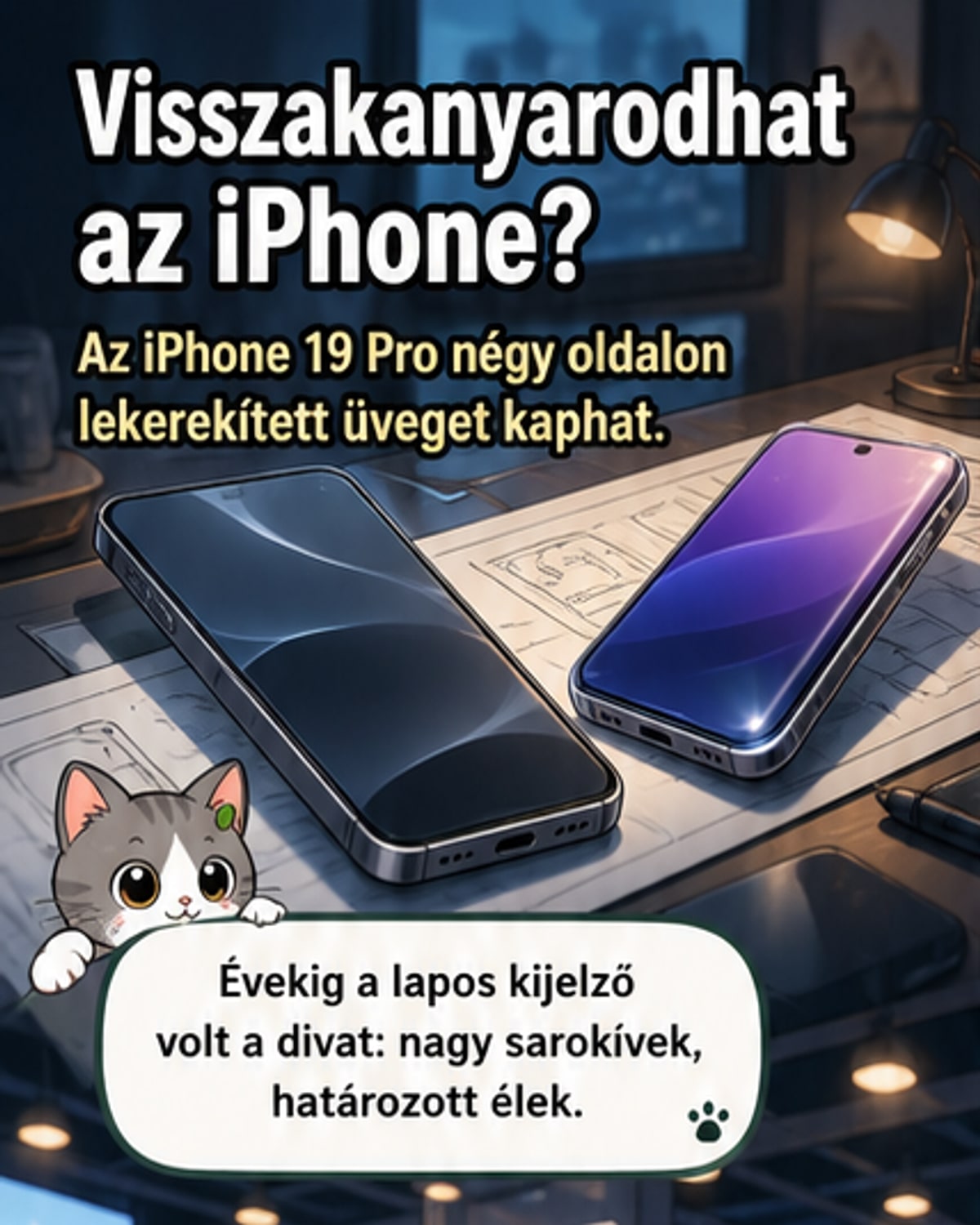 iPhone 19-nél forradalmi kijelzőváltozás?