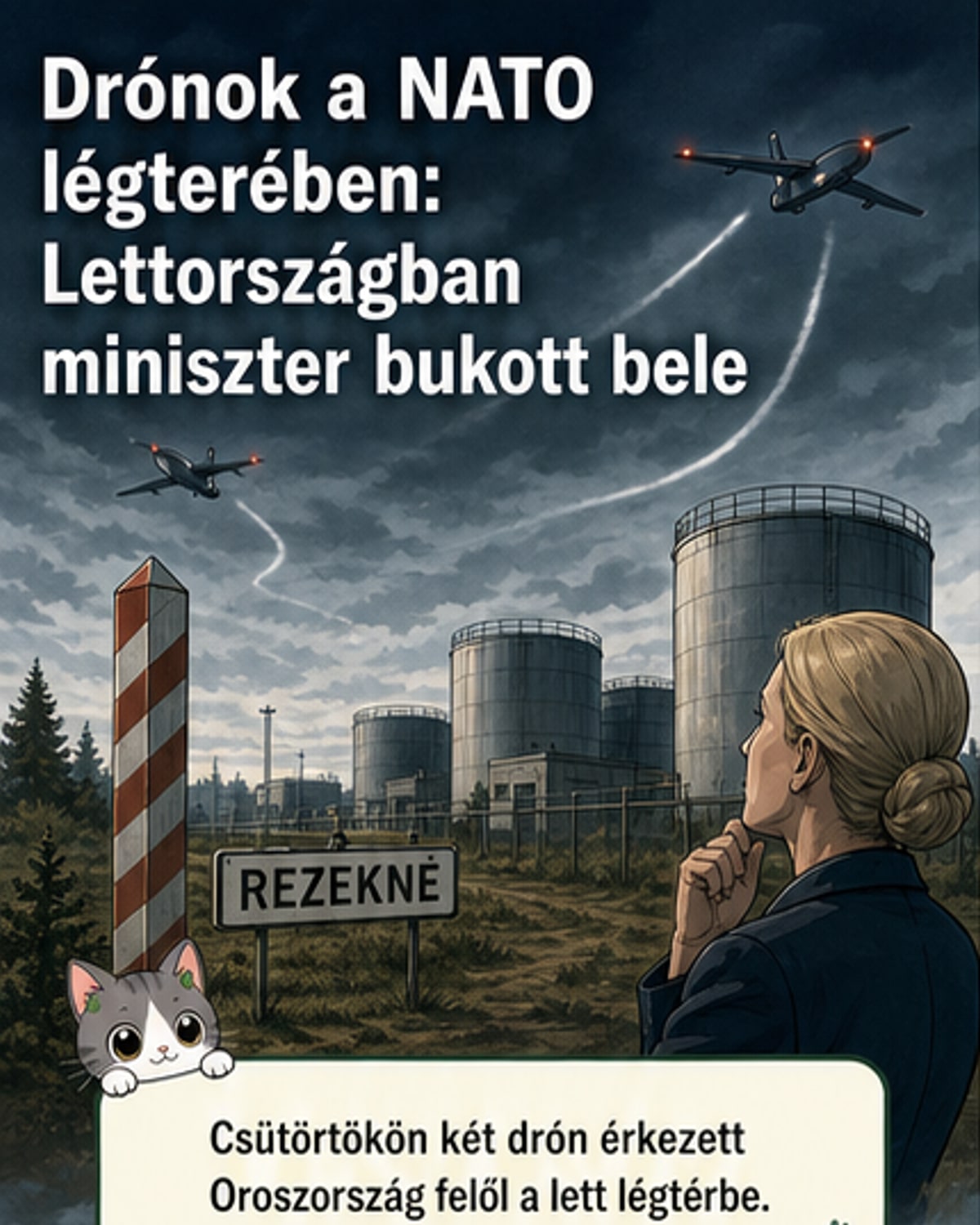 Drónok csapódtak be Lettországban
