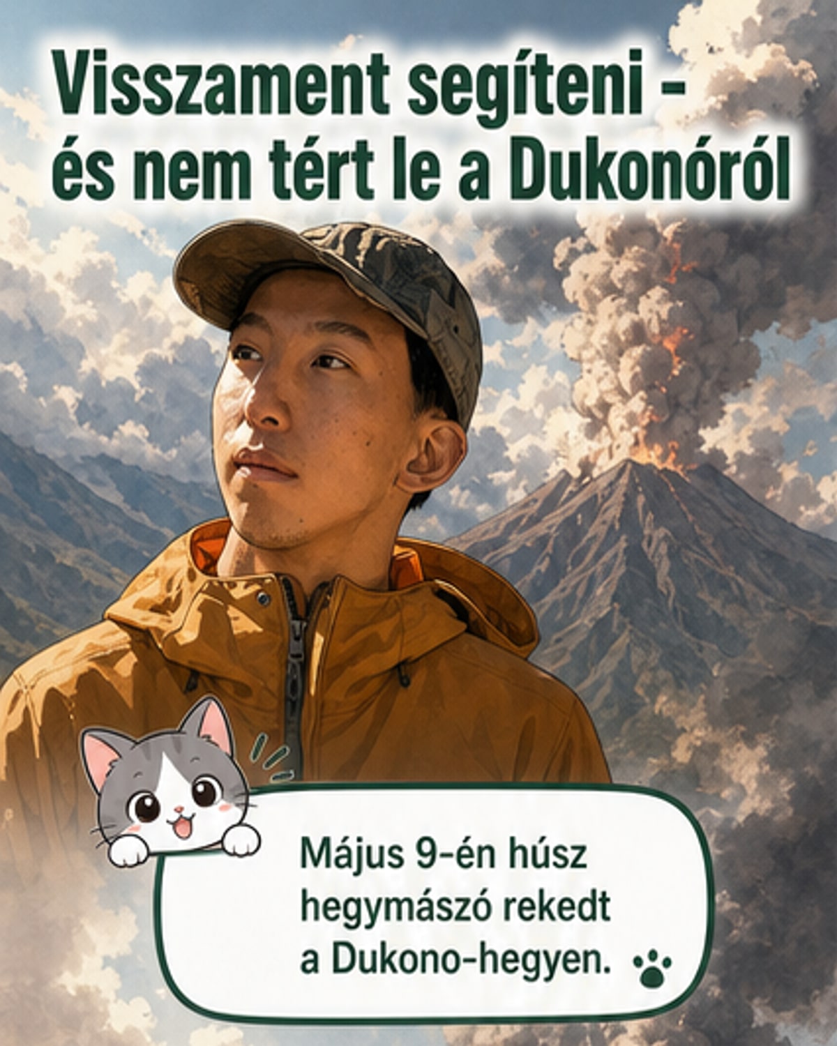 Hegymászó halála vulkánkitöréskor