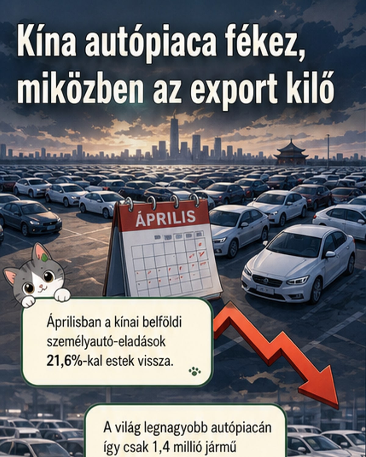 Kína belföldi autópiaca zuhan