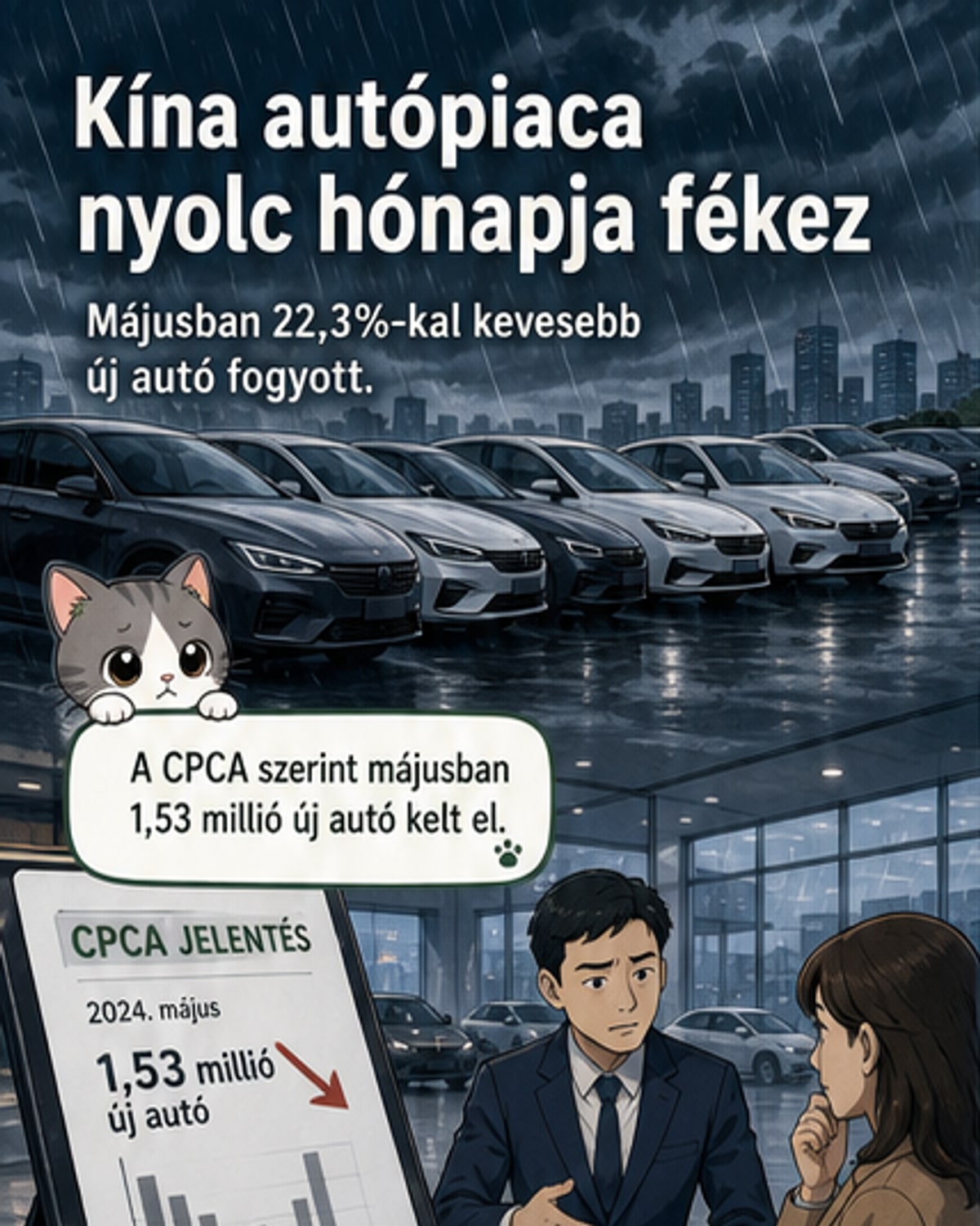 Kína autópiaca zuhan