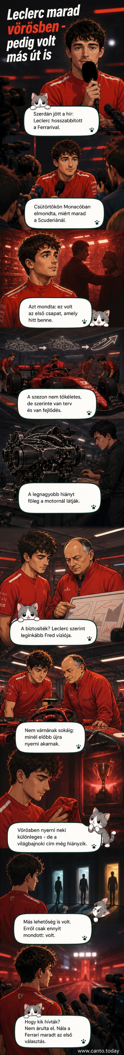 Charles Leclerc a Ferrari versenyautójában ül, a Monacói Nagydíj helyszínén, a csapat logójával a hátán.