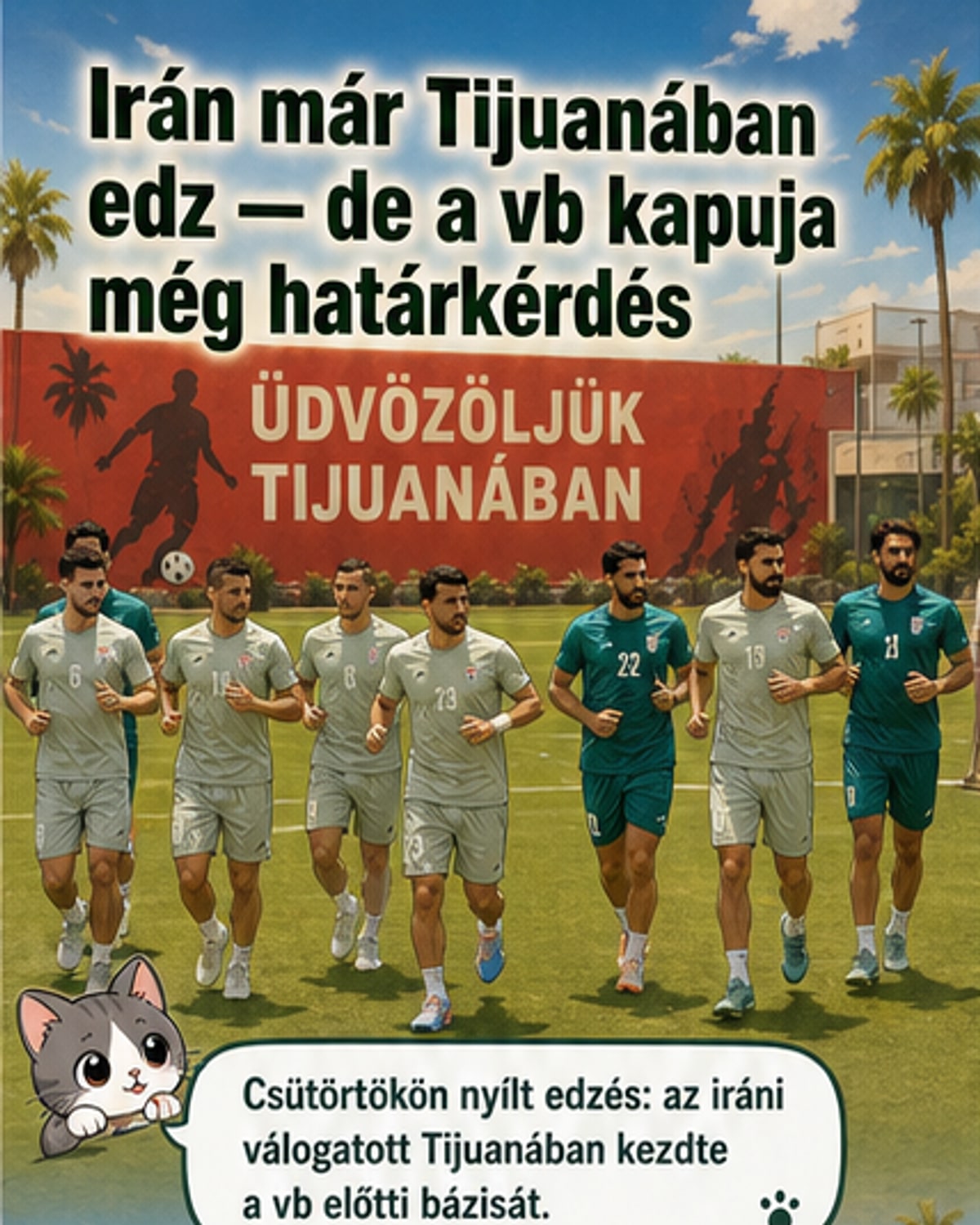 Irán nyílt edzése Mexikóban