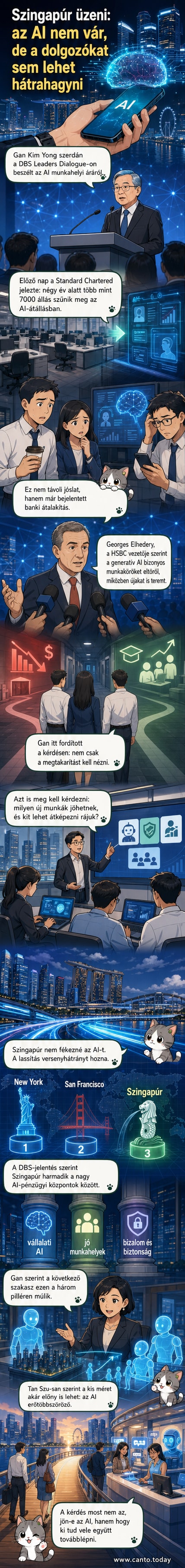 Illusztráció: robot és ember kezet fog, mögöttük pénzügyi ikonokkal és AI-szimbólumokkal, szimbolizálva az együttműködést és az átállást.