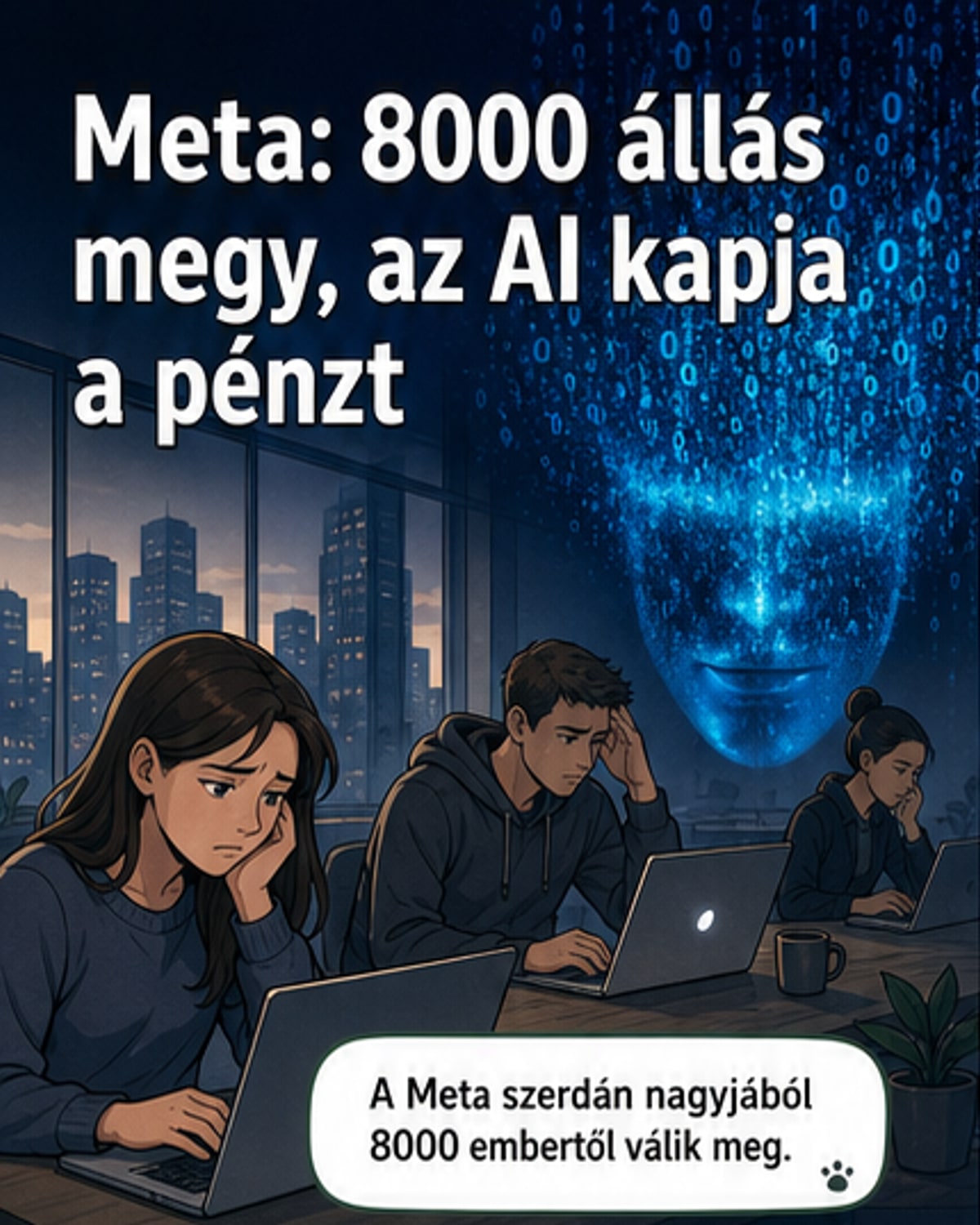 Meta: több ezer elbocsátás az MI miatt