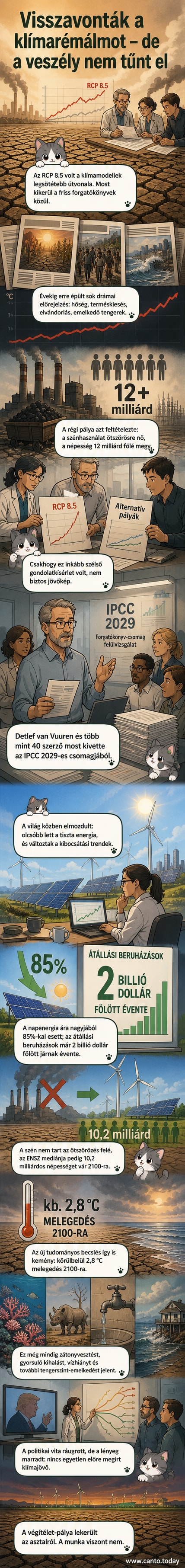 Illusztráció: kiszáradt tómeder, repedezett föld, a háttérben homályos napfény – a klímaváltozás hatásait szimbolizálja.