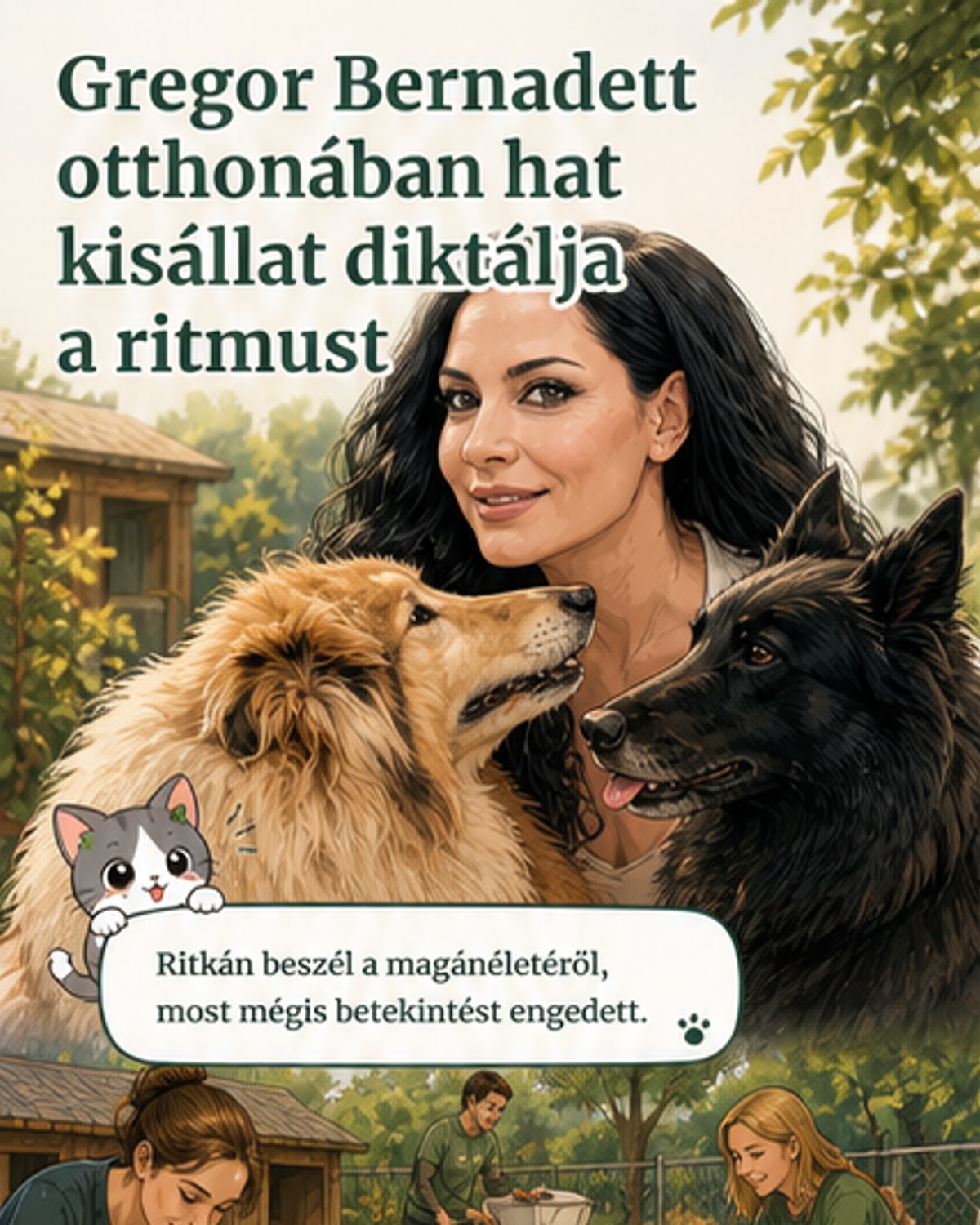 Gregor Bernadett megnyílt a mindennapjairól