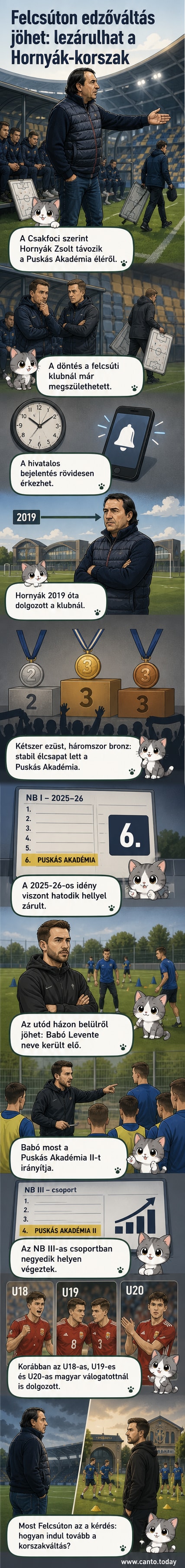Hornyák Zsolt edző a Puskás Akadémia meccsen, mögötte a felcsúti stadion.