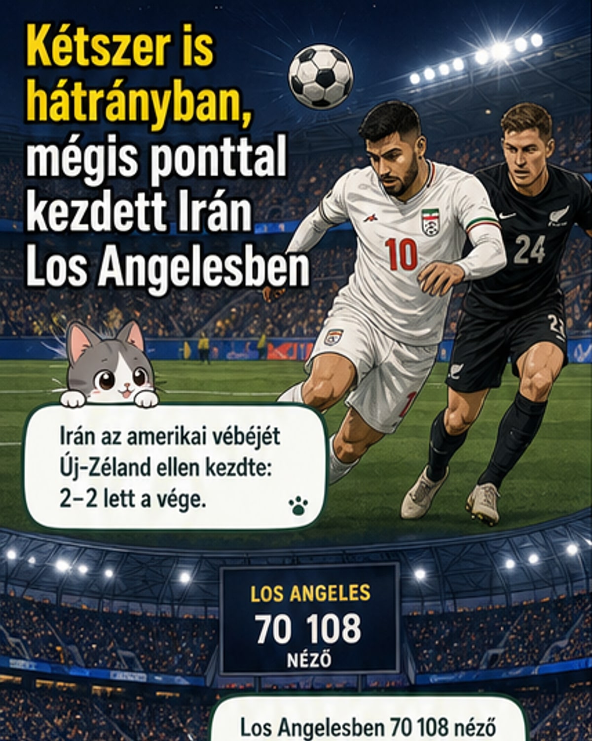 Kétszer is egyenlített Irán