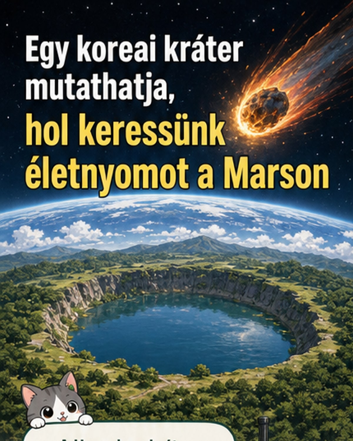 Ősi mikrobiális élet nyomai dél-koreai kráterben