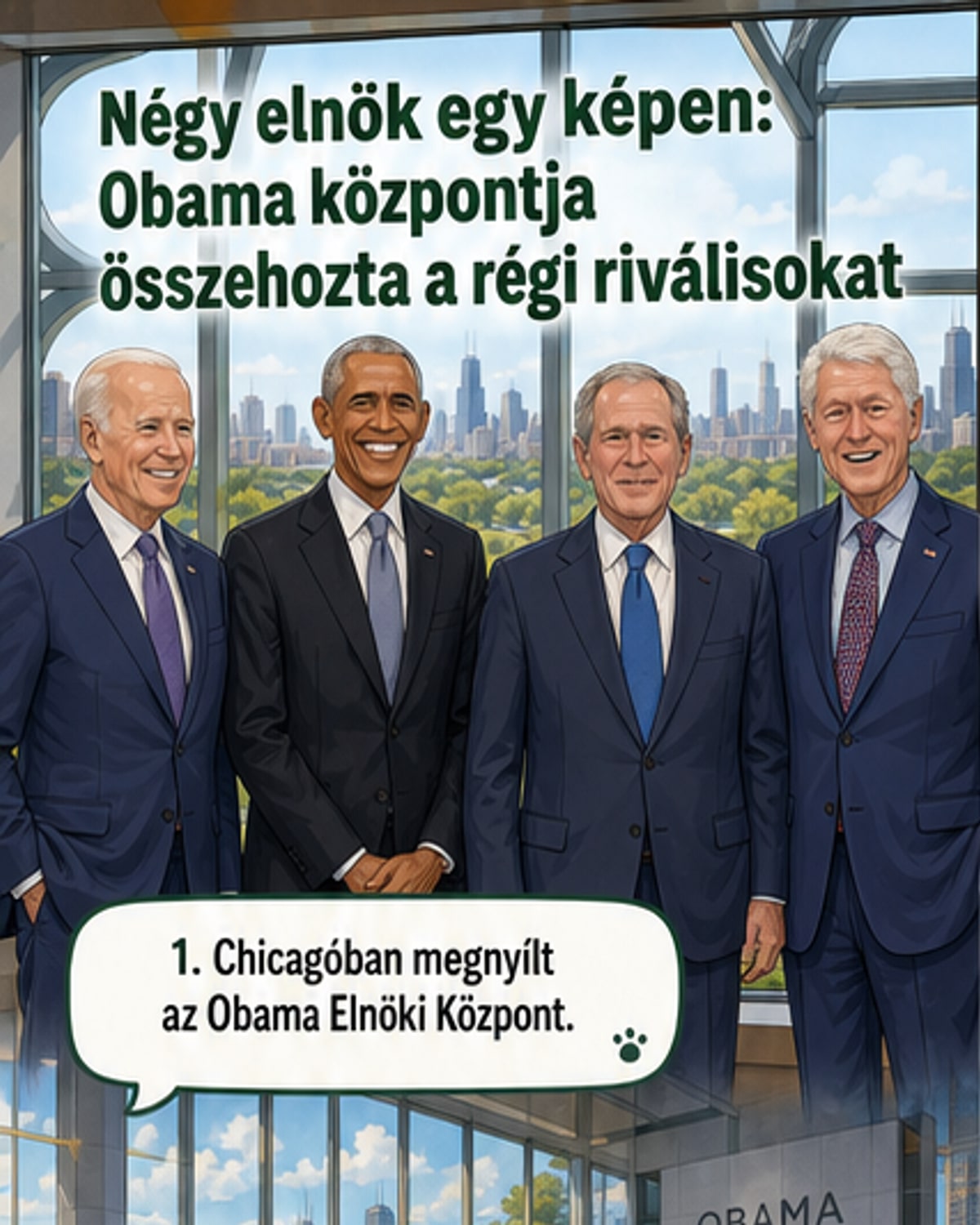 Négy amerikai elnök egy képen