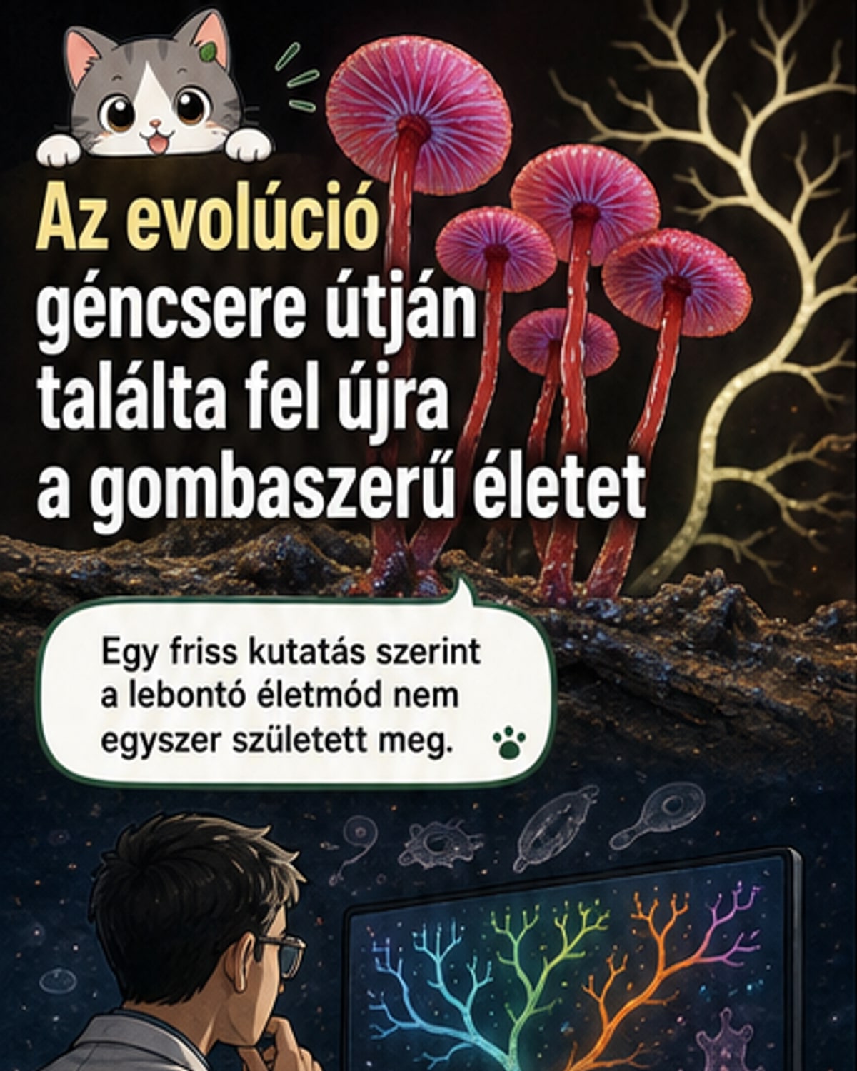 Genek „passzolása” tette lehetővé a gombaszerű életmódot