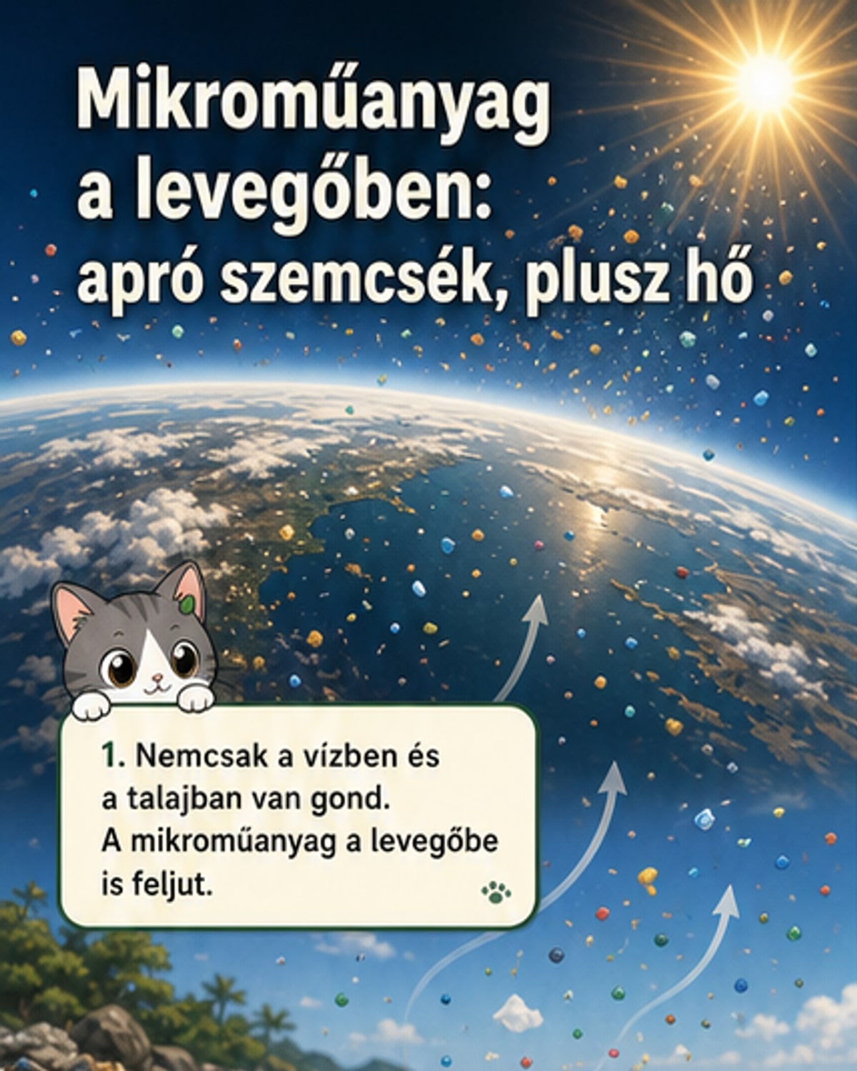 Légtérben keringő mikroműanyag fokozza a melegedést