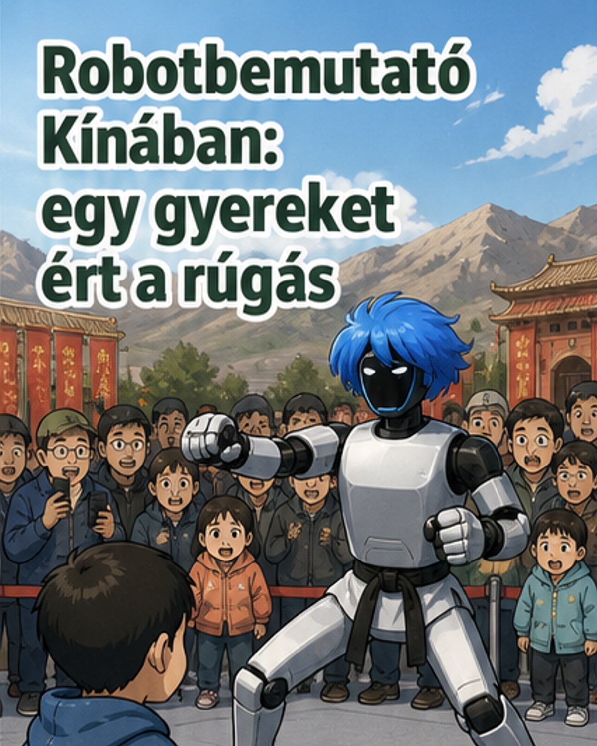 Robot hasba rúgott egy gyereket