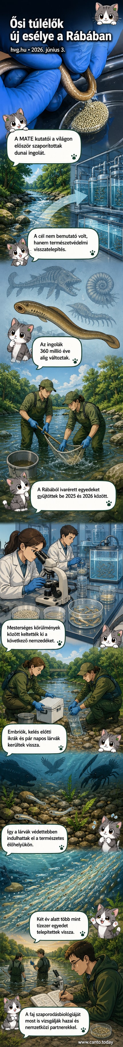 MATE kutatói vizsgálják a dunai ingola lárvákat laboratóriumi körülmények között, a Duna partján