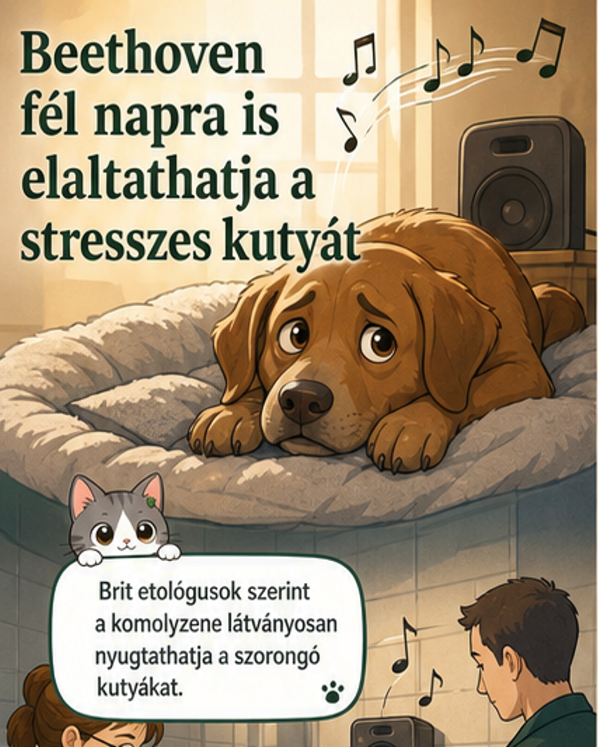 Beethoventől megnyugszik a kutya