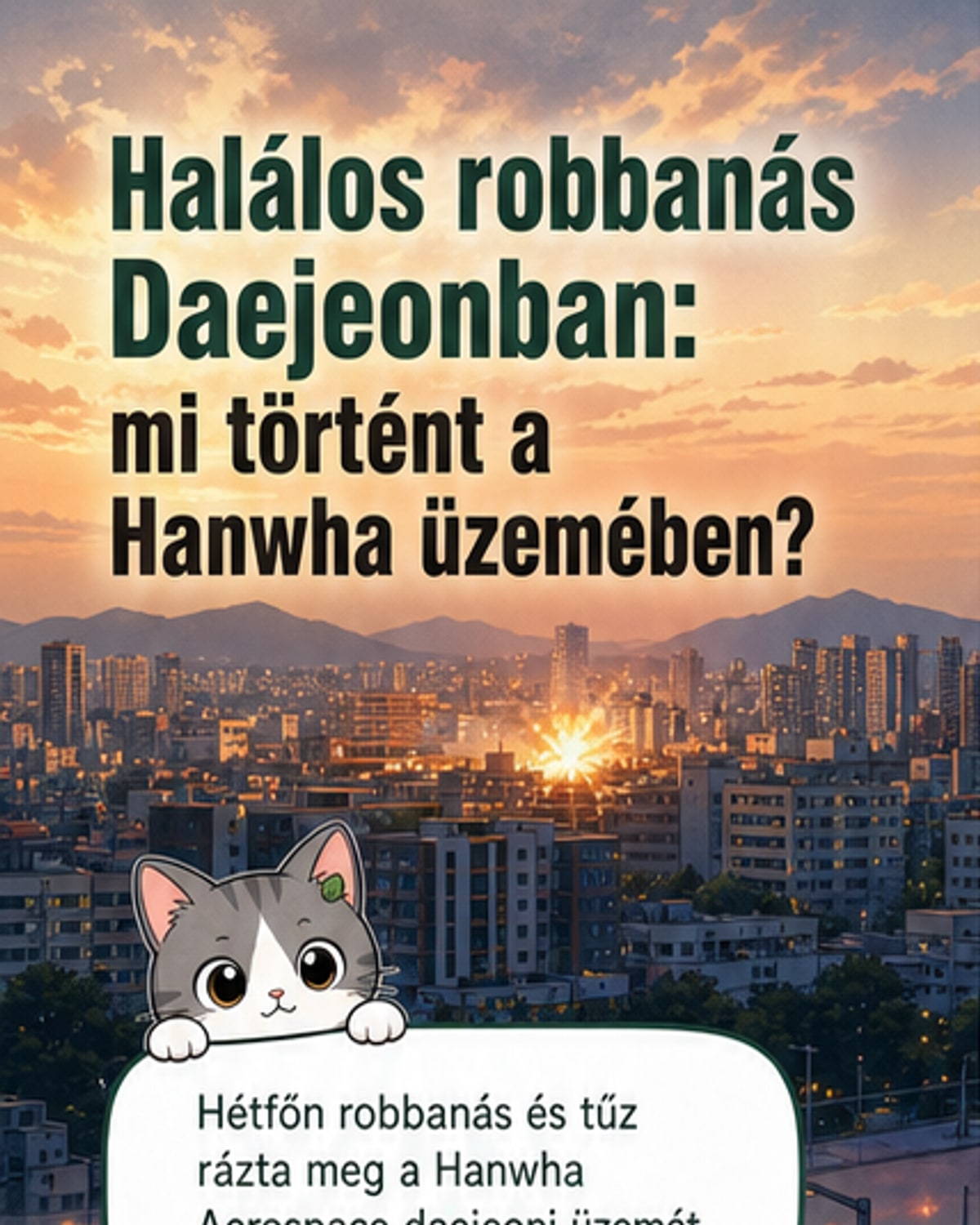Rohamlövés a Hanwha üzemében