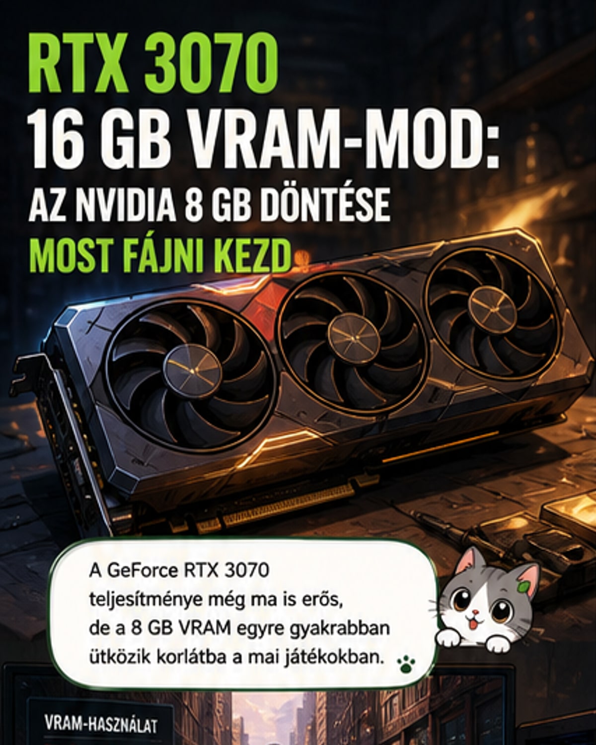 16 GB VRAM-mal újult életre egy RTX 3070